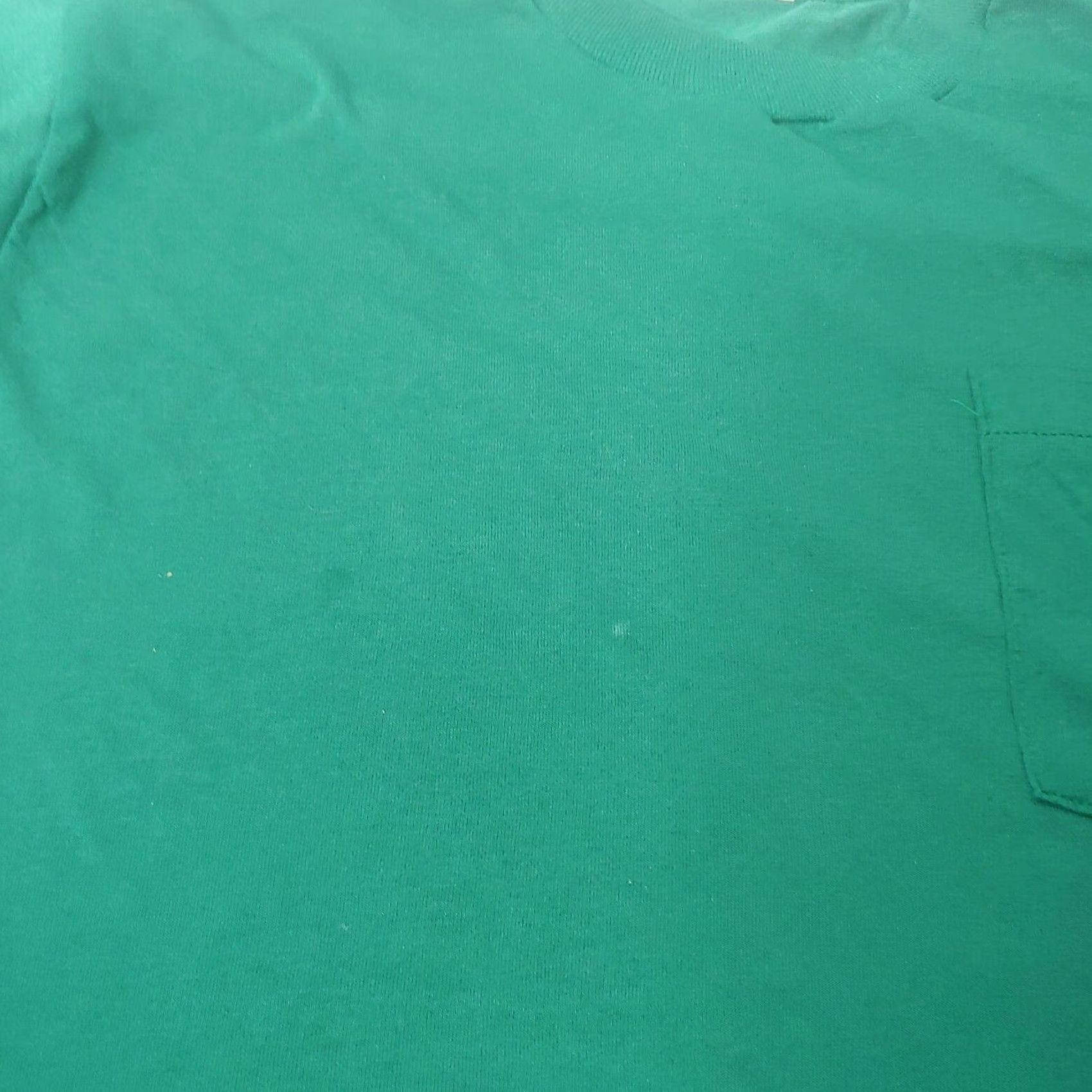 Fruit Of The Loom VINTAGE Fruit of the Loom Golden Blend Pocket T Shirt L Emerald Green 90s Mens Size US L / EU 52-54 / 3 - 7 Thumbnail