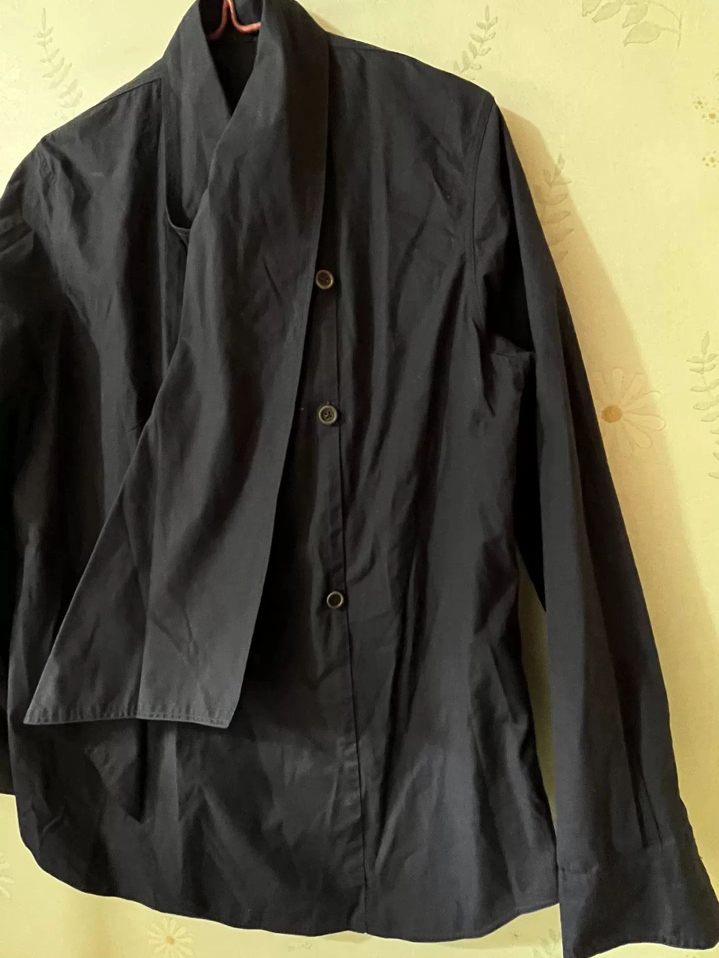 Uma Wang UMA WANG Deep Blue Long-Sleeve Shirt. Size S / US 4 / IT 40 - 3 Thumbnail