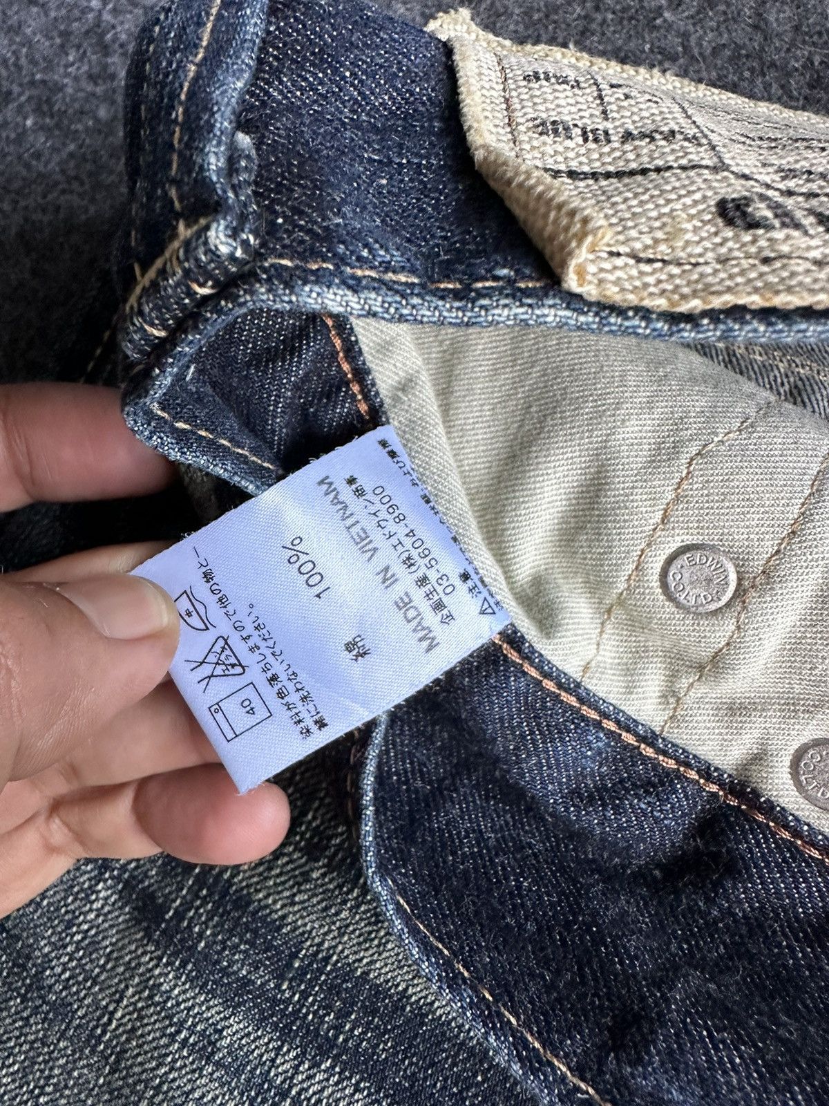 Edwin Vintage Edwin 503 Blue Trip Flare Washed Denim D383 Size US 28 / EU 44 - 17 Thumbnail
