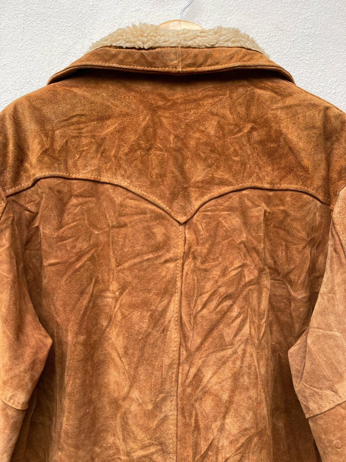 Schott × Vintage × Western Rise Vintage 90s Schott N.Y.C Western Shearling Leather Jacket Size US L / EU 52-54 / 3 - 12 Thumbnail