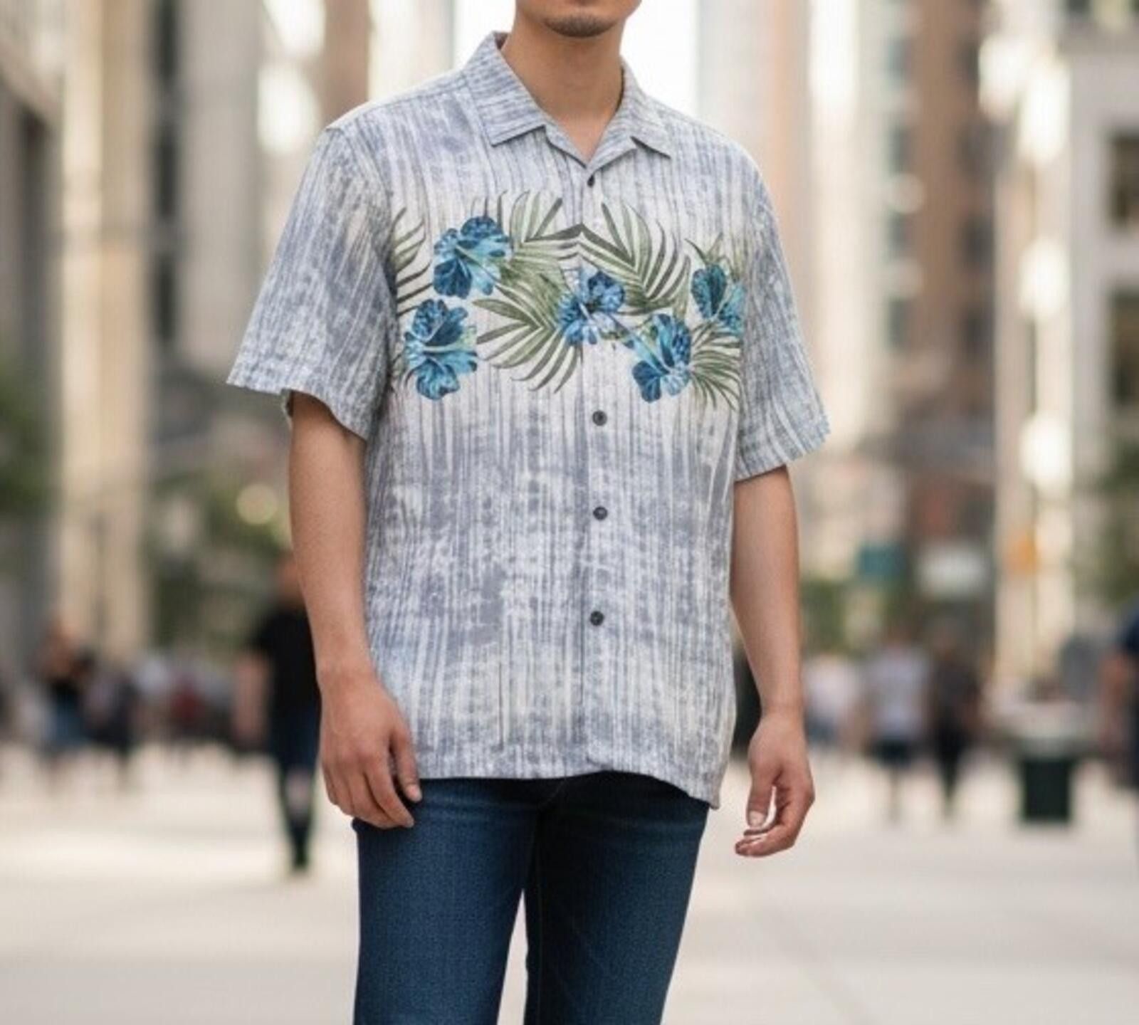 Tommy Bahama Tommy Bahama IslandZone Men’s XXL Blue Hawaiian Floral Polo Size US XXL / EU 58 / 5 - 1 Thumbnail