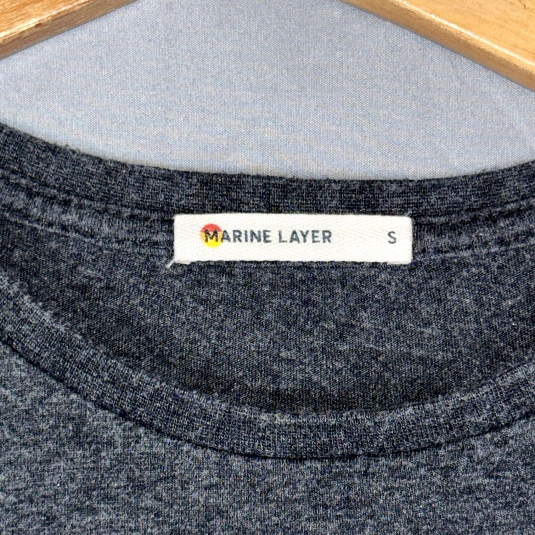 Marine Layer Marine Layer Shirt Mens S Gray Colorblock Long Sleeve Crewneck Tee Top Size US S / EU 44-46 / 1 - 3 Thumbnail