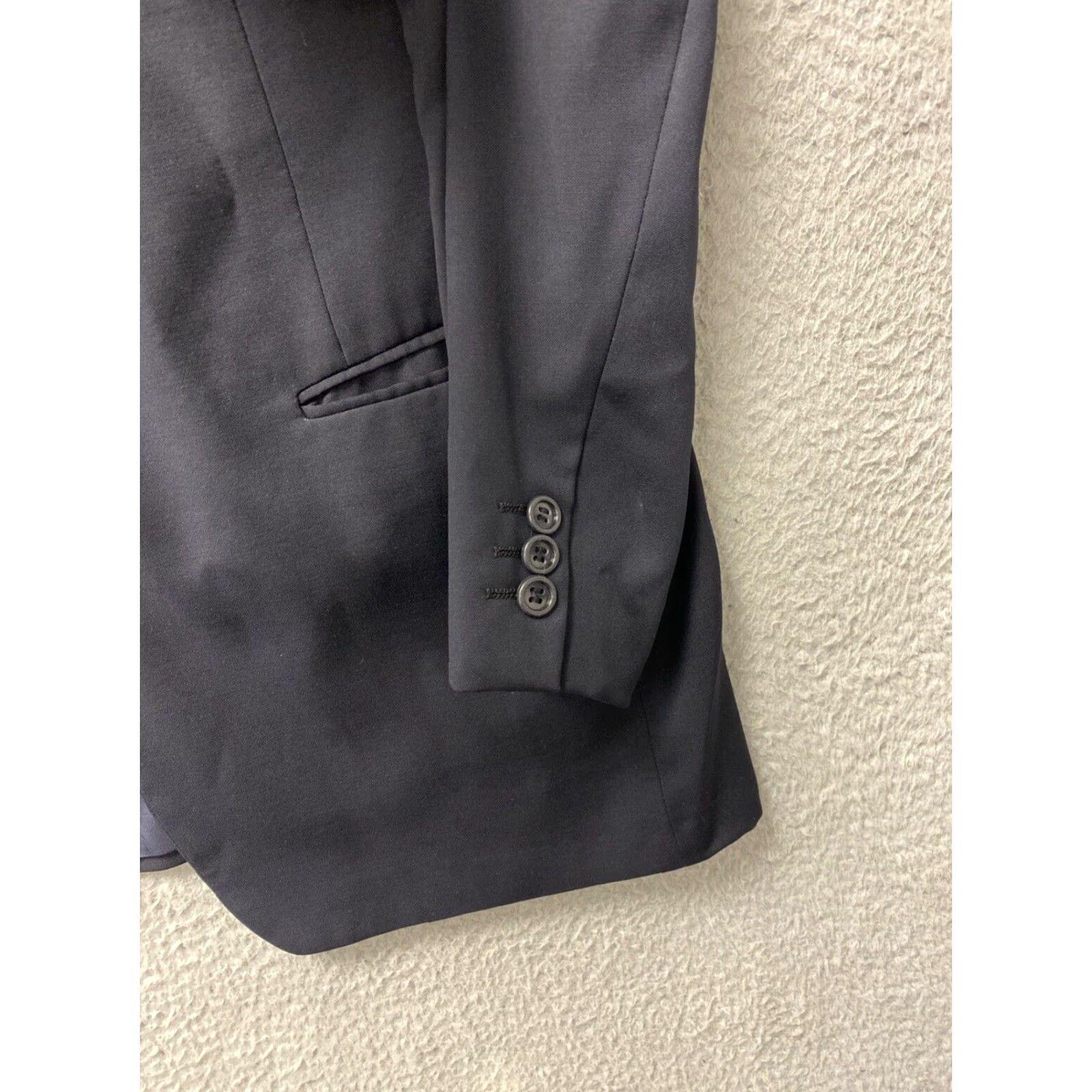 Hugo Boss Hugo Boss Men's Sport Coat Blazer 44L Black Wool Regular Fit Single-Breasted Casual Formal Size 44R - 4 Thumbnail