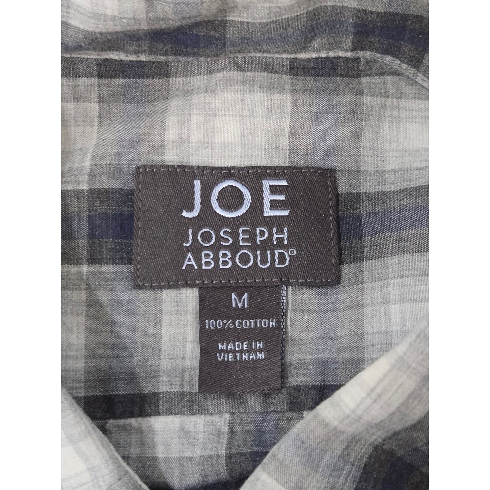 Joseph Abboud Joseph Abboud Black Gray Plaid Button Up Men's Shirt Medium Size US M / EU 48-50 / 2 - 3 Thumbnail