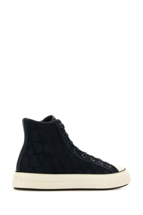 Valentino o1s22i1n1224 Totaloop Hi-Top Sneakers in Blue Size US 11 / EU 44 - 2 Thumbnail