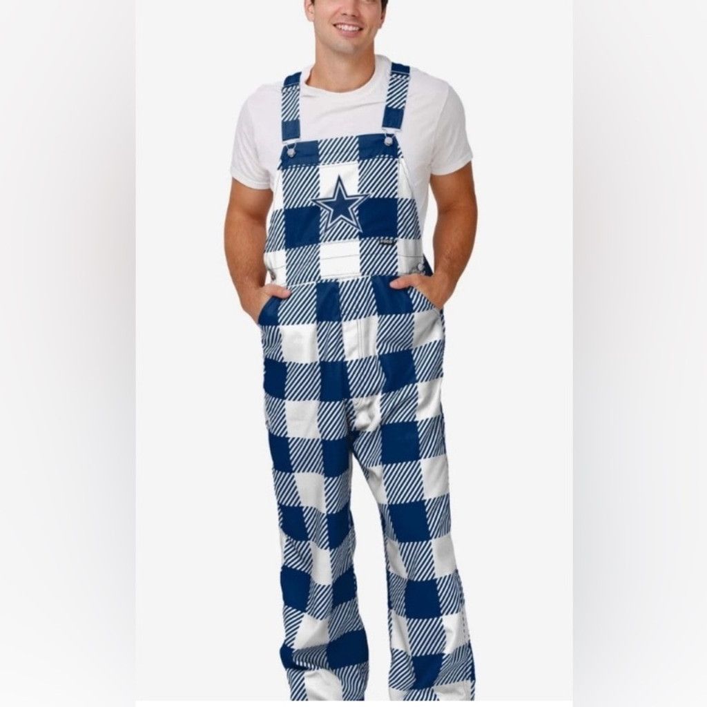 NFL NFL Blue and White Checkered Men's Overalls Size US 42 / EU 58 - 1 Thumbnail