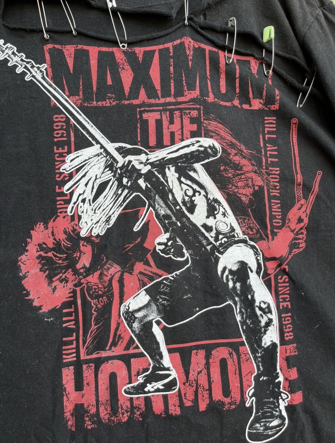 Band Tees × Japanese Brand ⚡️STEALS⚡️Punk Anarchy Distressed Double Side Logo Tee Size US L / EU 52-54 / 3 - 3 Thumbnail