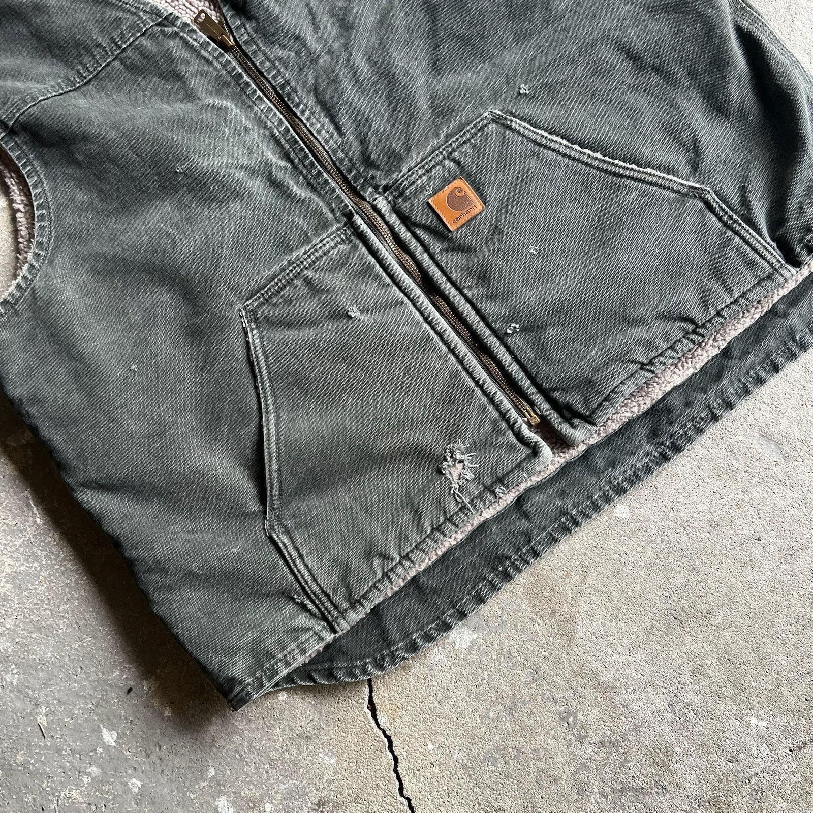 Carhartt × Vintage Carhartt V26 MOS green work wear vest Size US XL / EU 56 / 4 - 3 Thumbnail