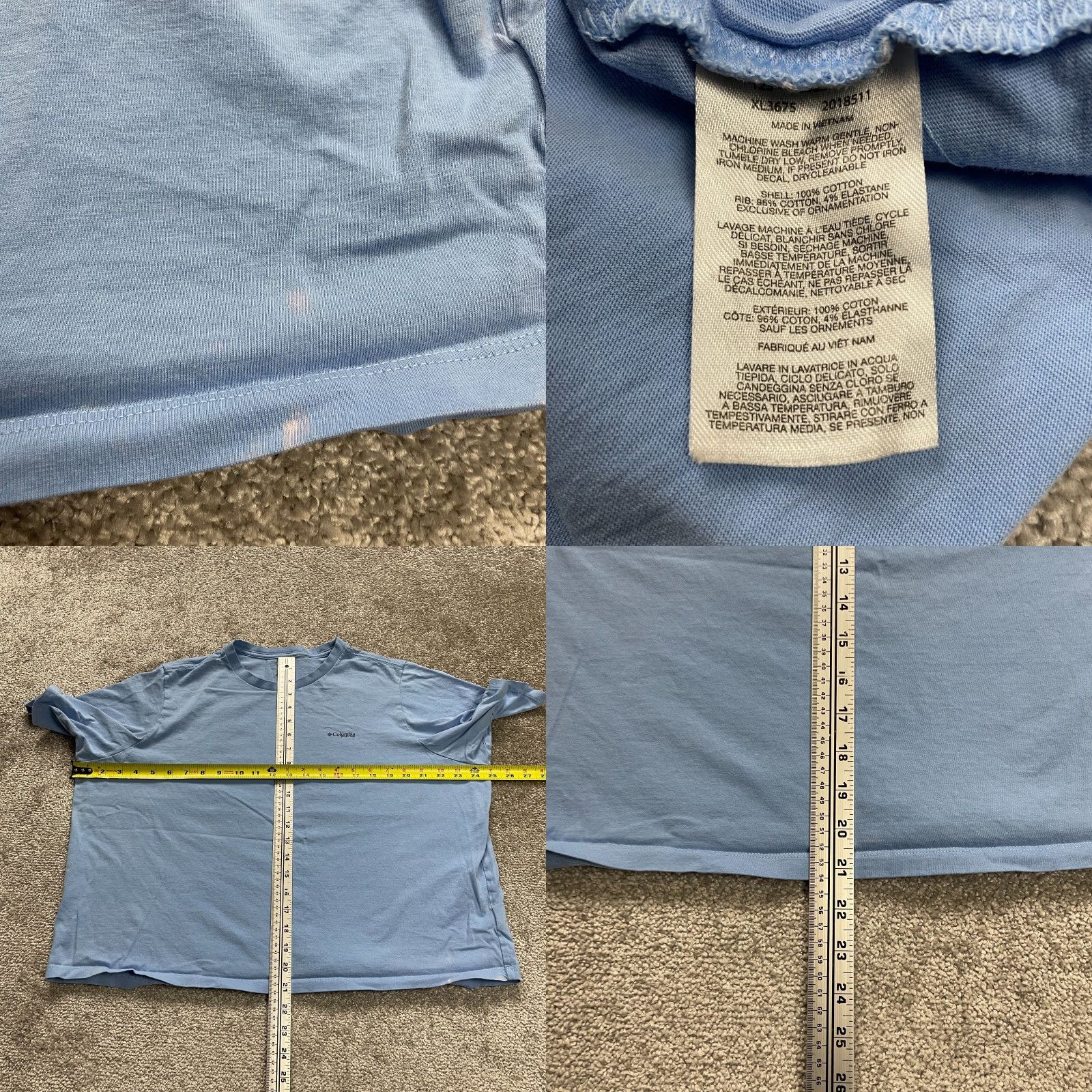 Vintage Columbia PFG Women's XL Blue Cropped T-Shirt Graphic Fishing Casual Activewear Size XL / US 12-14 / IT 48-50 - 8 Thumbnail