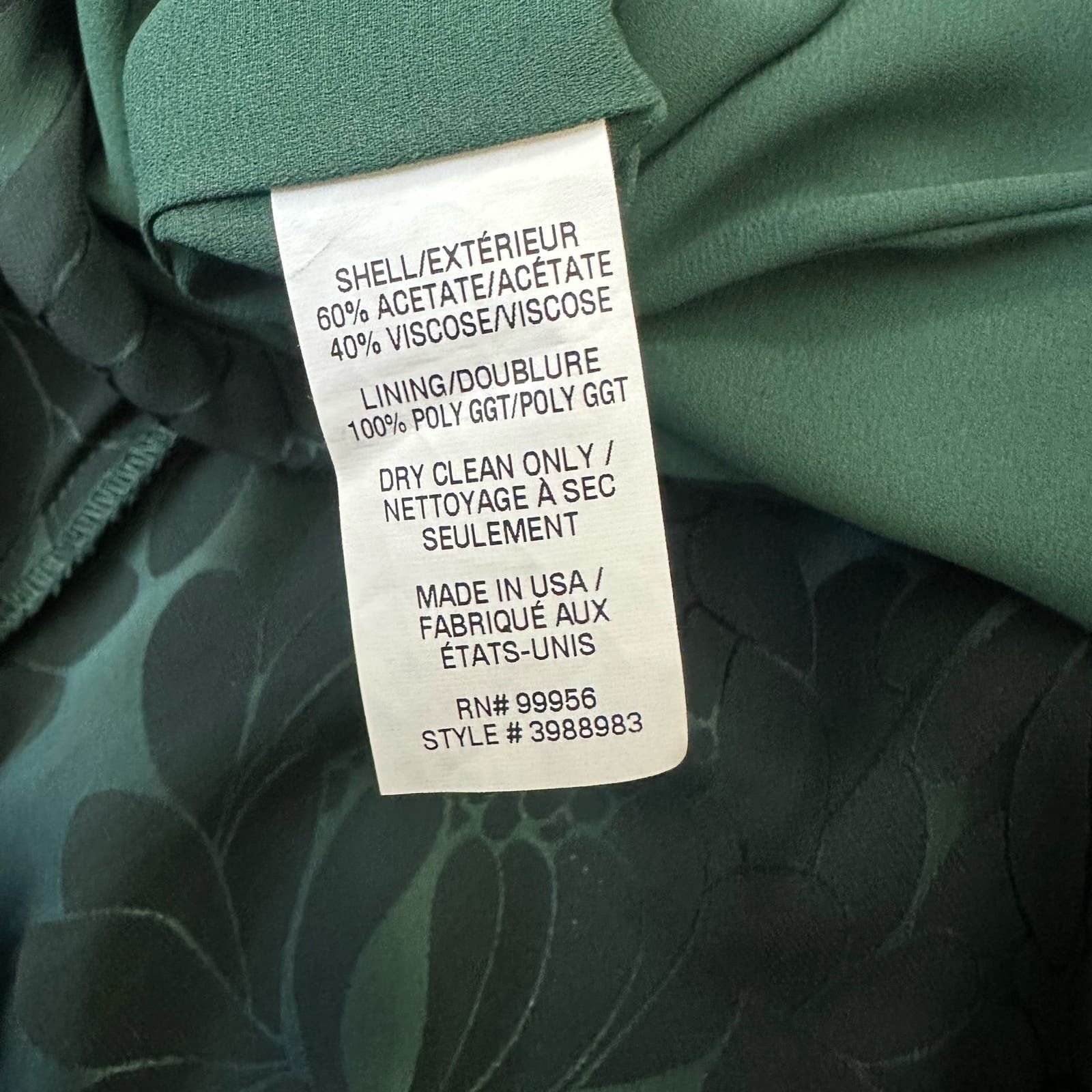 Other Shoshanna Mayburn Floral Satin Green Jacquard Gown Dress 0 Size XS / US 0-2 / IT 36-38 - 10 Thumbnail
