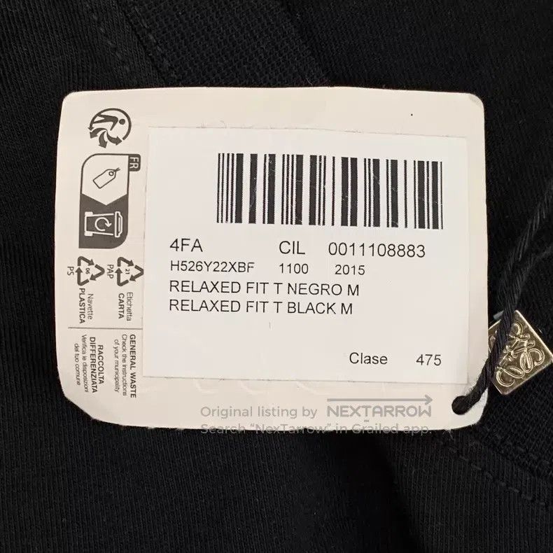 Loewe Loewe Black Logo Letter Embroidered Cotton Crew Neck Short Size M / US 6-8 / IT 42-44 - 9 Thumbnail