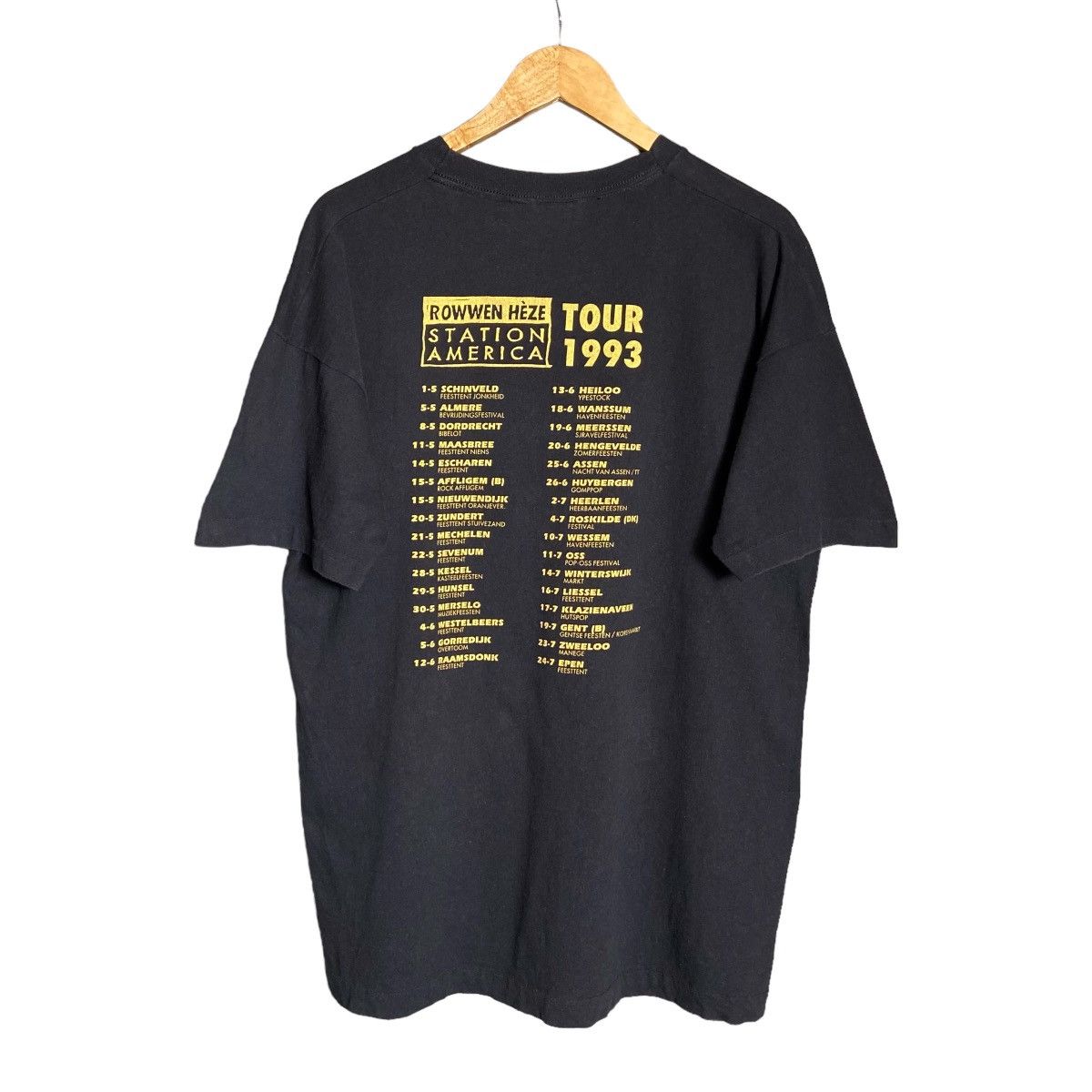 Band Tees × Vintage Vintage 90s Rowwen Heze Station America Tour Band Tee Size US XL / EU 56 / 4 - 2 Thumbnail