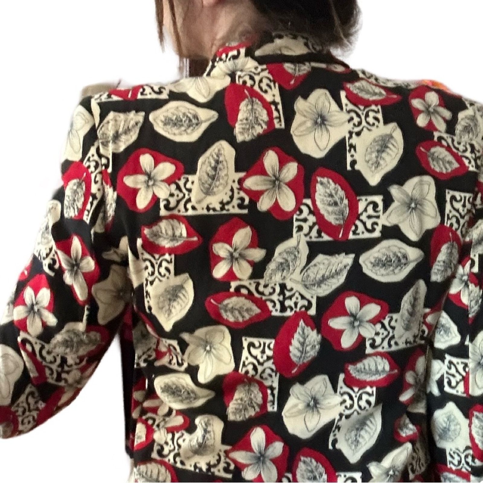 Other Vintage Don Caster Floral Wool Blend Suit Jacket With Sash Size M / US 6-8 / IT 42-44 - 3 Thumbnail