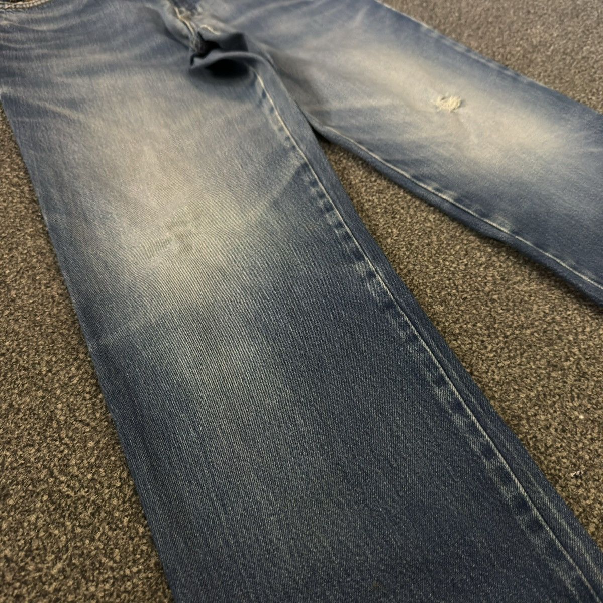 Celine Vintage 90s Voile La Mer Celine Blue Aging Denim Size US 33 - 6 Thumbnail