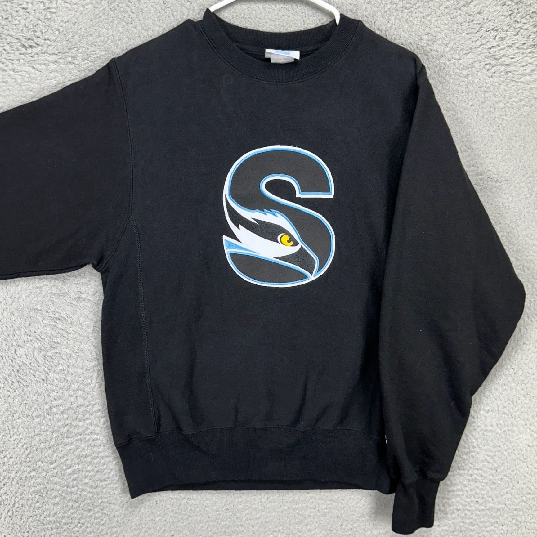Champion Champion Reverse Weave Sweatshirt Mens Small Black Stockton Ospreys Crewneck Pullover Logo Graphic Print Size US S / EU 44-46 / 1 - 2 Thumbnail