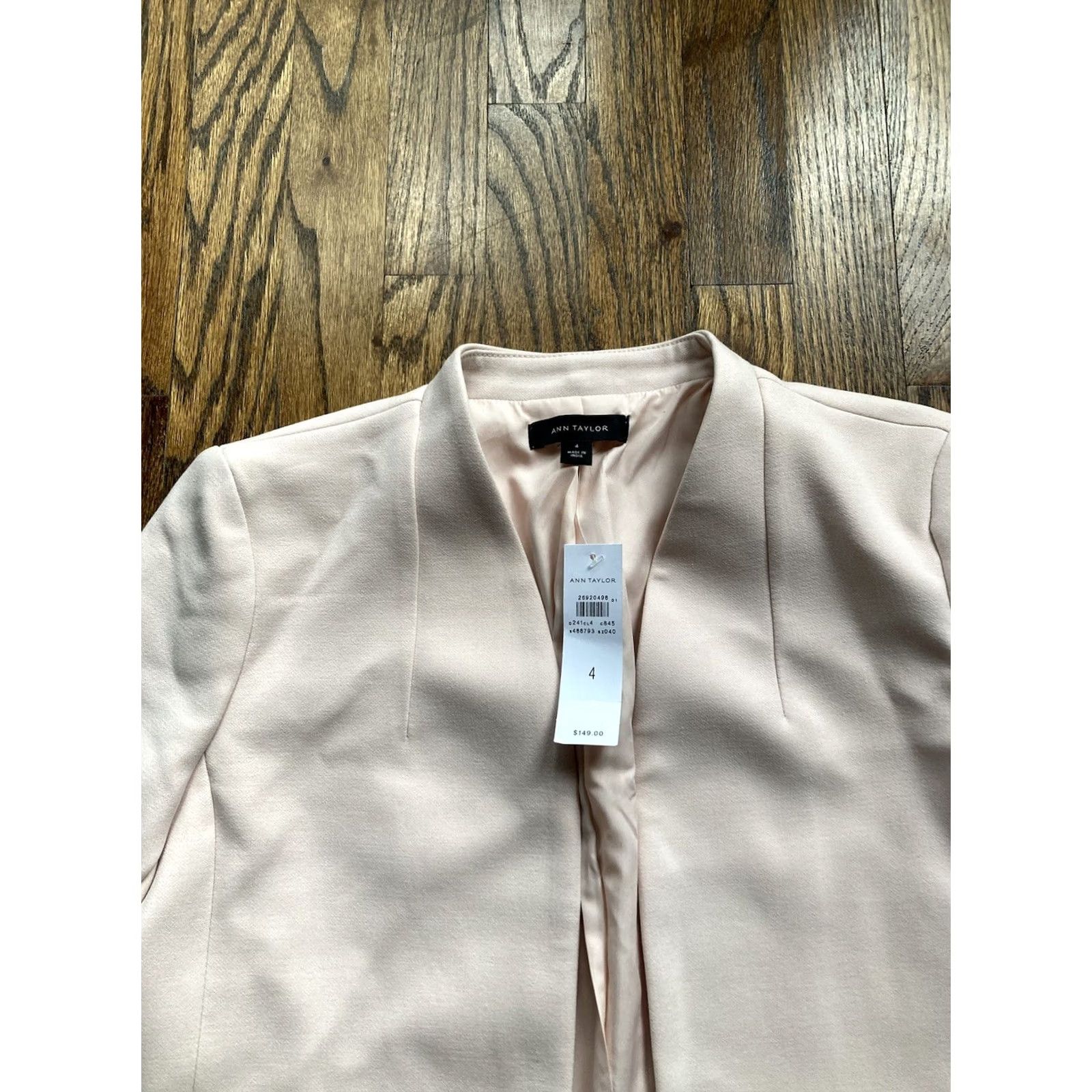 Ann Taylor Ann Taylor Jacket Womens Size 4 Pink Lined Regular Office Career Spring Fall Summer Winter Size S / US 4 / IT 40 - 4 Thumbnail