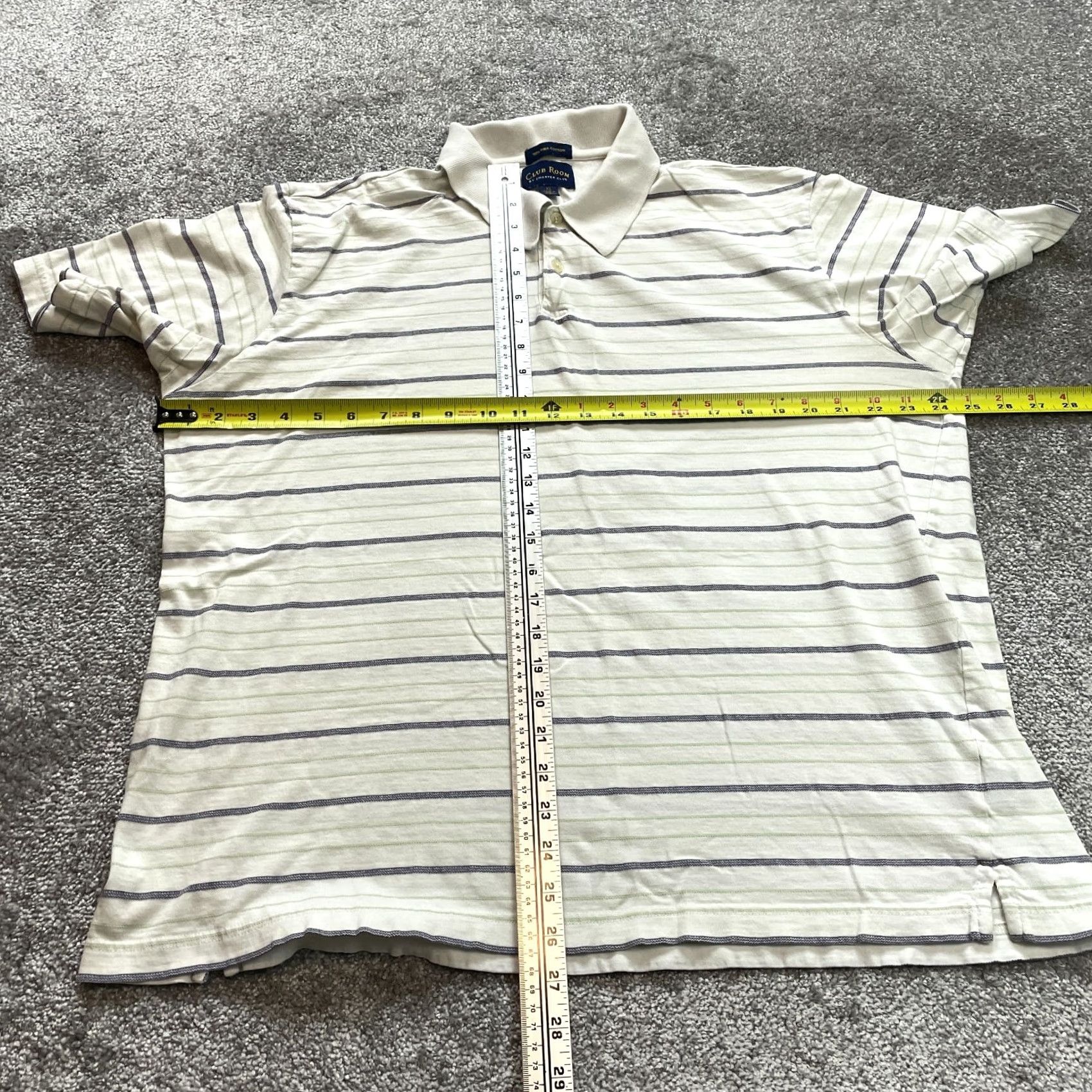 Club Room VINTAGE Club Room by Charter Club Polo Shirt Mens XL White Striped Collared Rugby Golf Size US XL / EU 56 / 4 - 4 Thumbnail