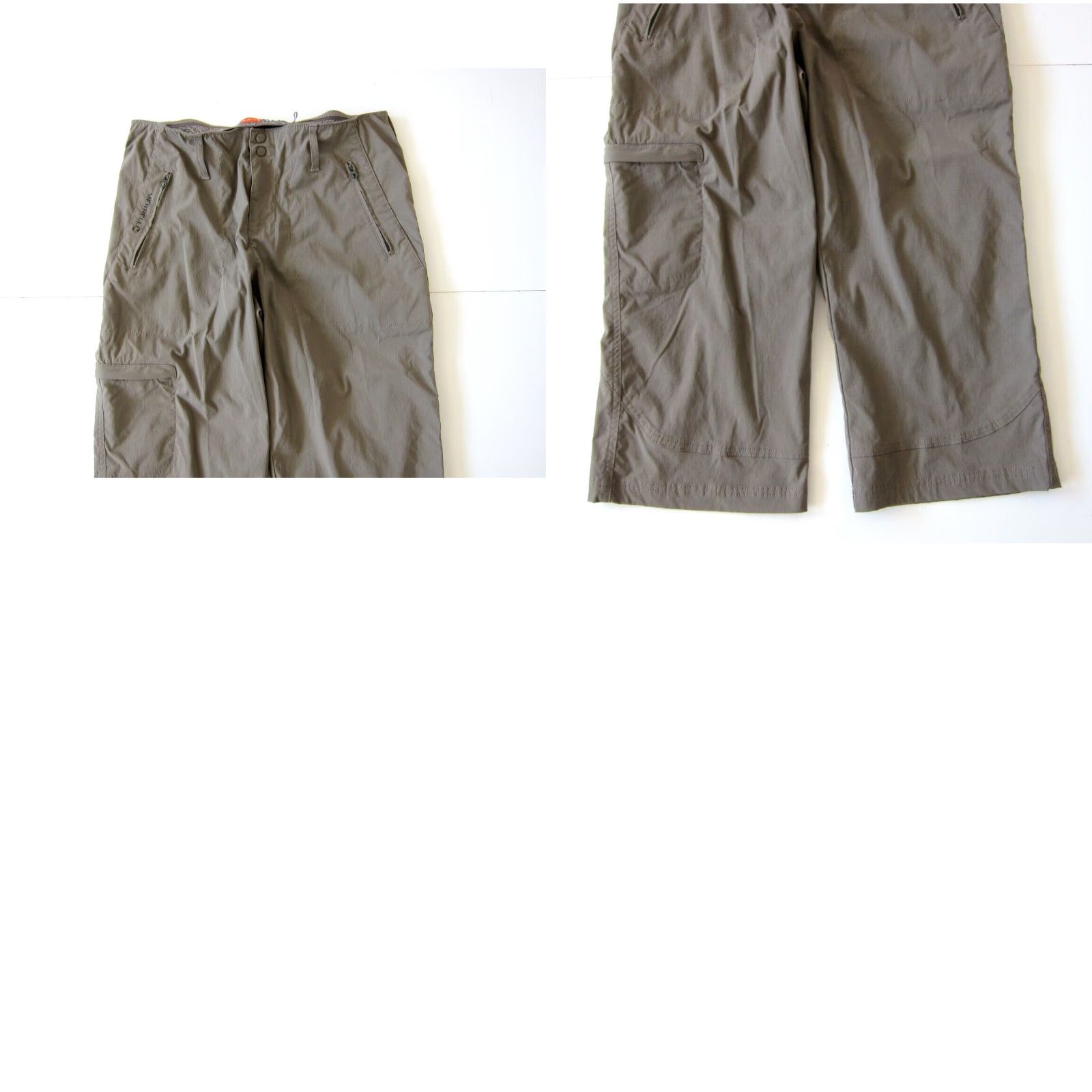 Merrell Merrell Grey Nylon Stretch Hike Travel Lightweight Pocket Cargo Crop Pant 10 Women Pants Cropped 10 Gray Hiking Accessories Size 32" / US 10 / IT 46 - 8 Thumbnail