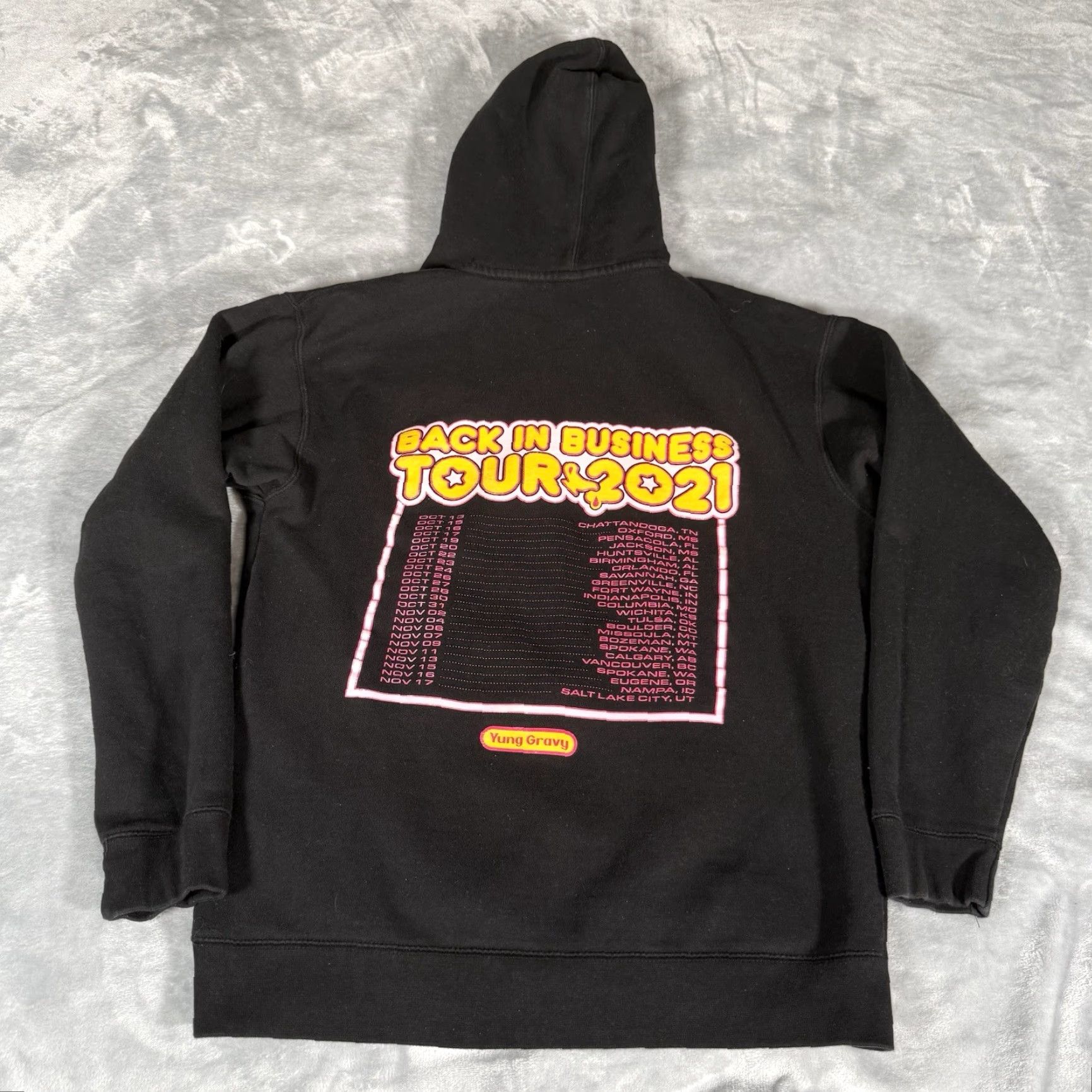 Vintage Yung Gravy Music Hoodie Mens M Black Graphic Print Logo Embroidered 2021 Back In Business Tour Merch Crew Neck Pullover Size US M / EU 48-50 / 2 - 4 Thumbnail