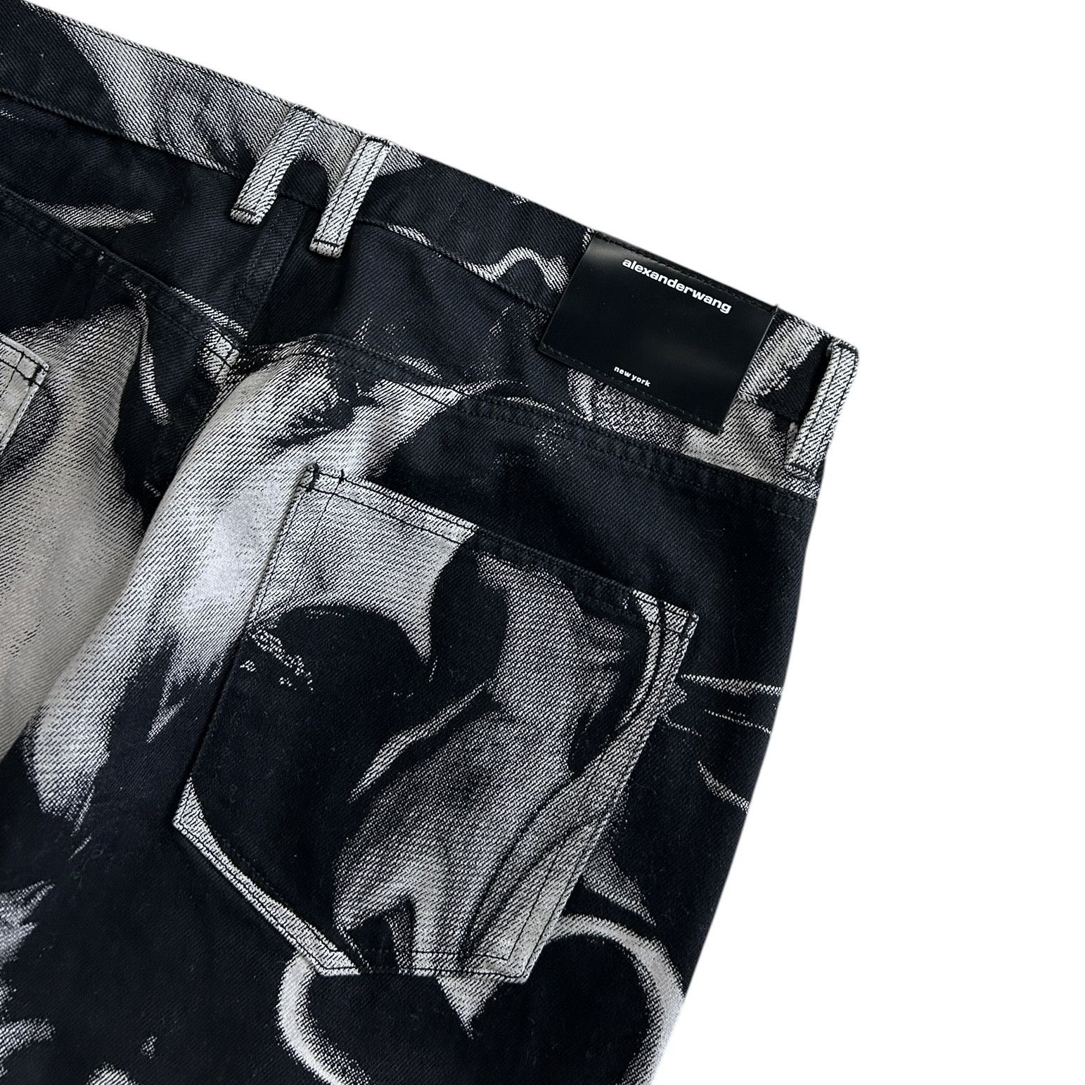 Alexander Wang Alexander Wang Smoke Print Heart Black Denim Jeans Size US 36 / EU 52 - 4 Thumbnail
