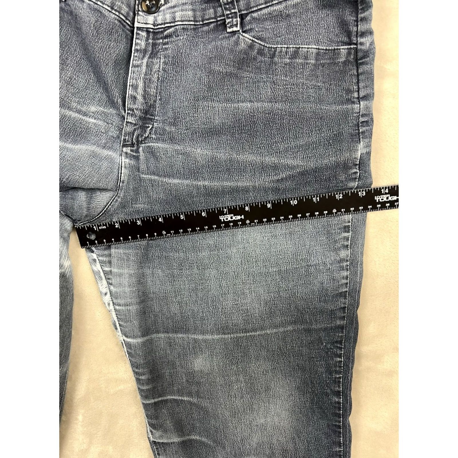 Lee Lee Jeans Women's Relaxed Fit Straight Leg Jeans Dark Wash 14P Petite Denim Pants Size 36" / US 14 / IT 50 - 7 Thumbnail