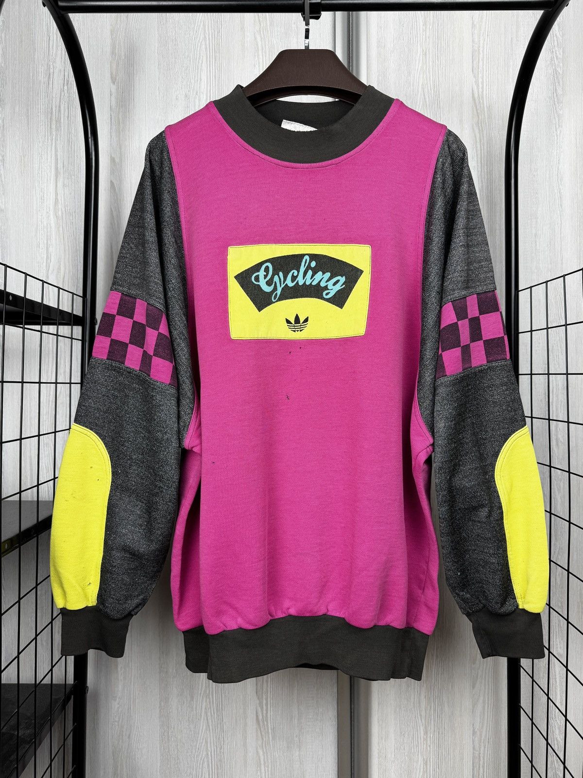 Adidas Adidas vintage 80s TakeOff Cycling distressed sweatshirt Size US M / EU 48-50 / 2 - 2 Thumbnail