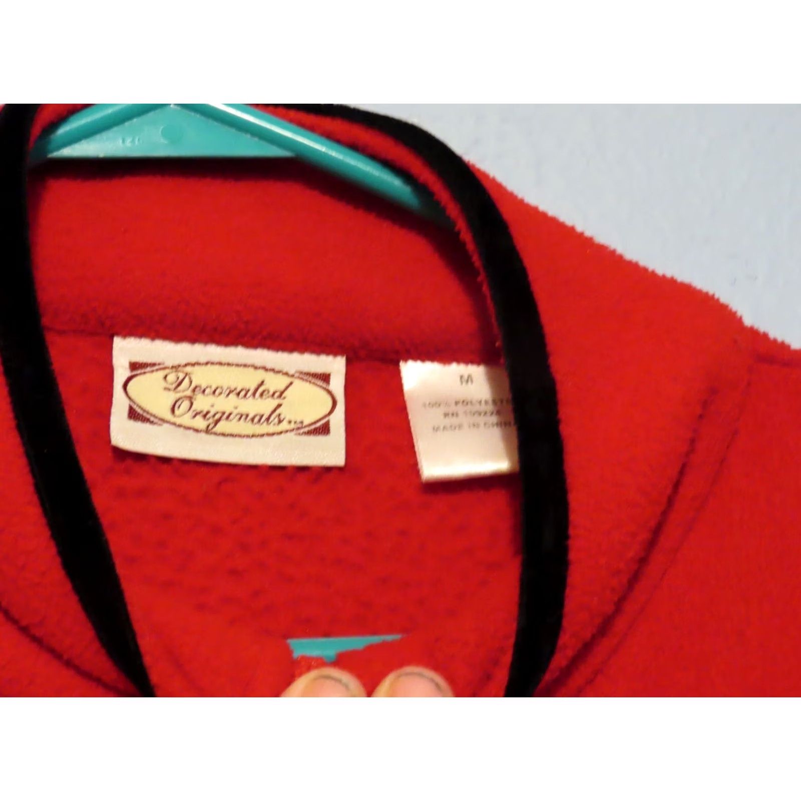 Vintage VINTAGE Decorated Originals Red Full Zip Sweater Cardinal Pinecone Womens M Size M / US 6-8 / IT 42-44 - 4 Thumbnail