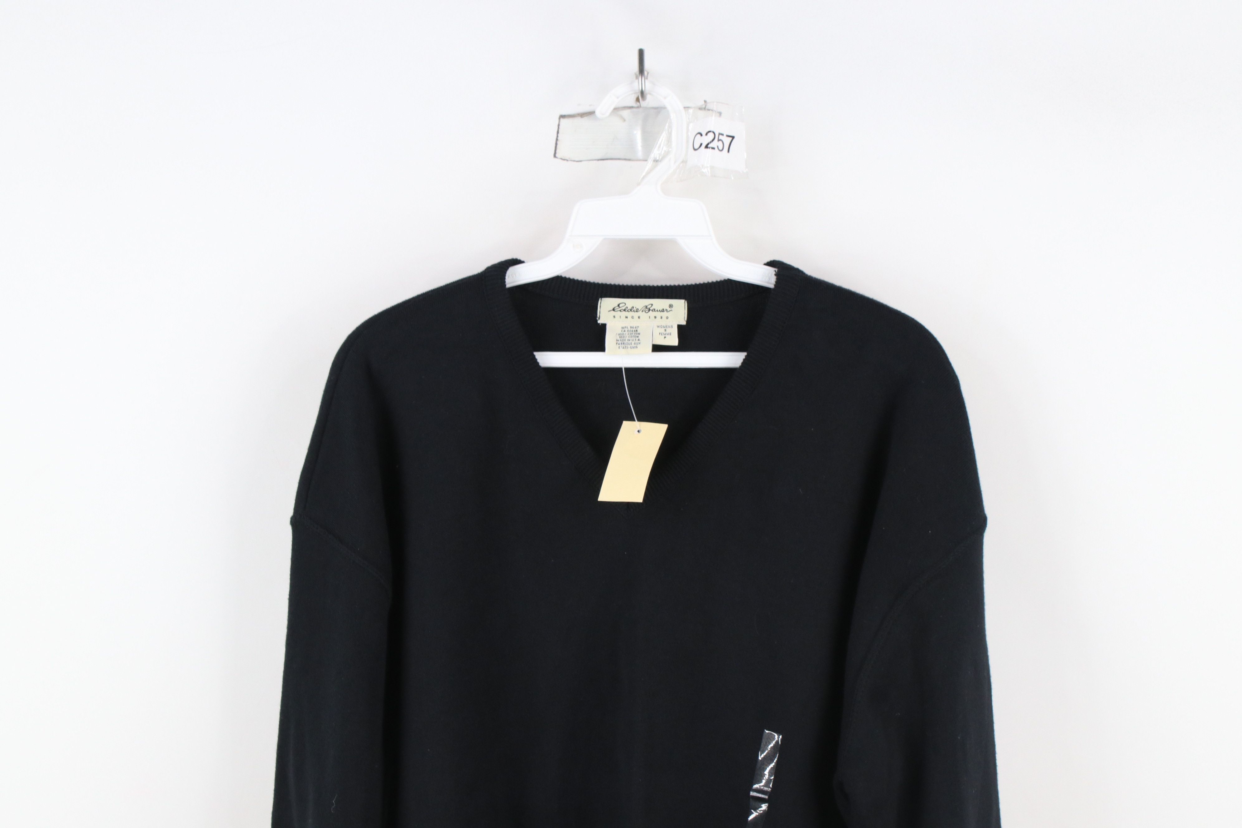 Eddie Bauer × Vintage Deadstock Vintage 90s Eddie Bauer Knit Sweater Black USA Size S / US 4 / IT 40 - 2 Thumbnail