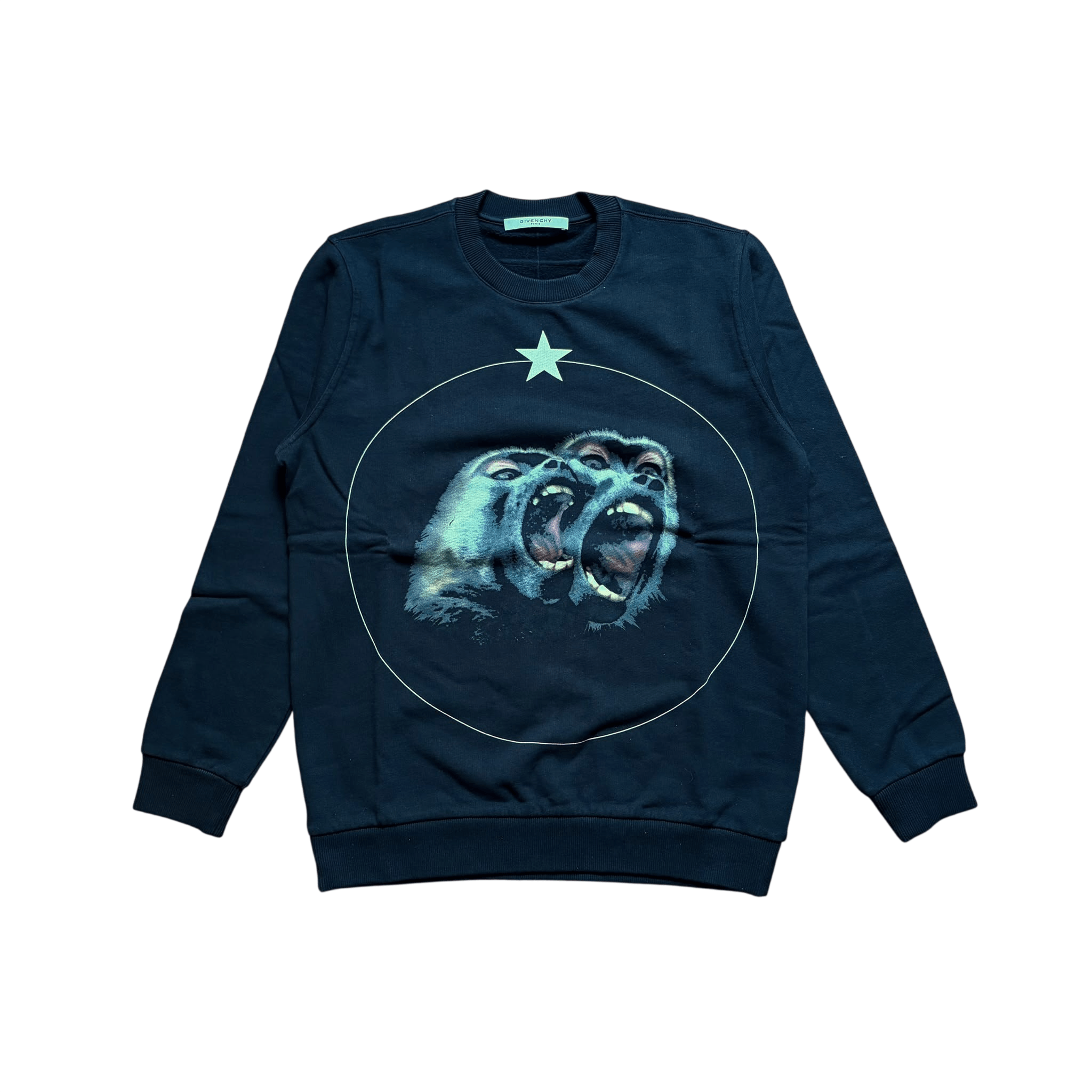 Givenchy Givenchy 2016 Monkey Brothers Vintage Black Sweatshirt (S