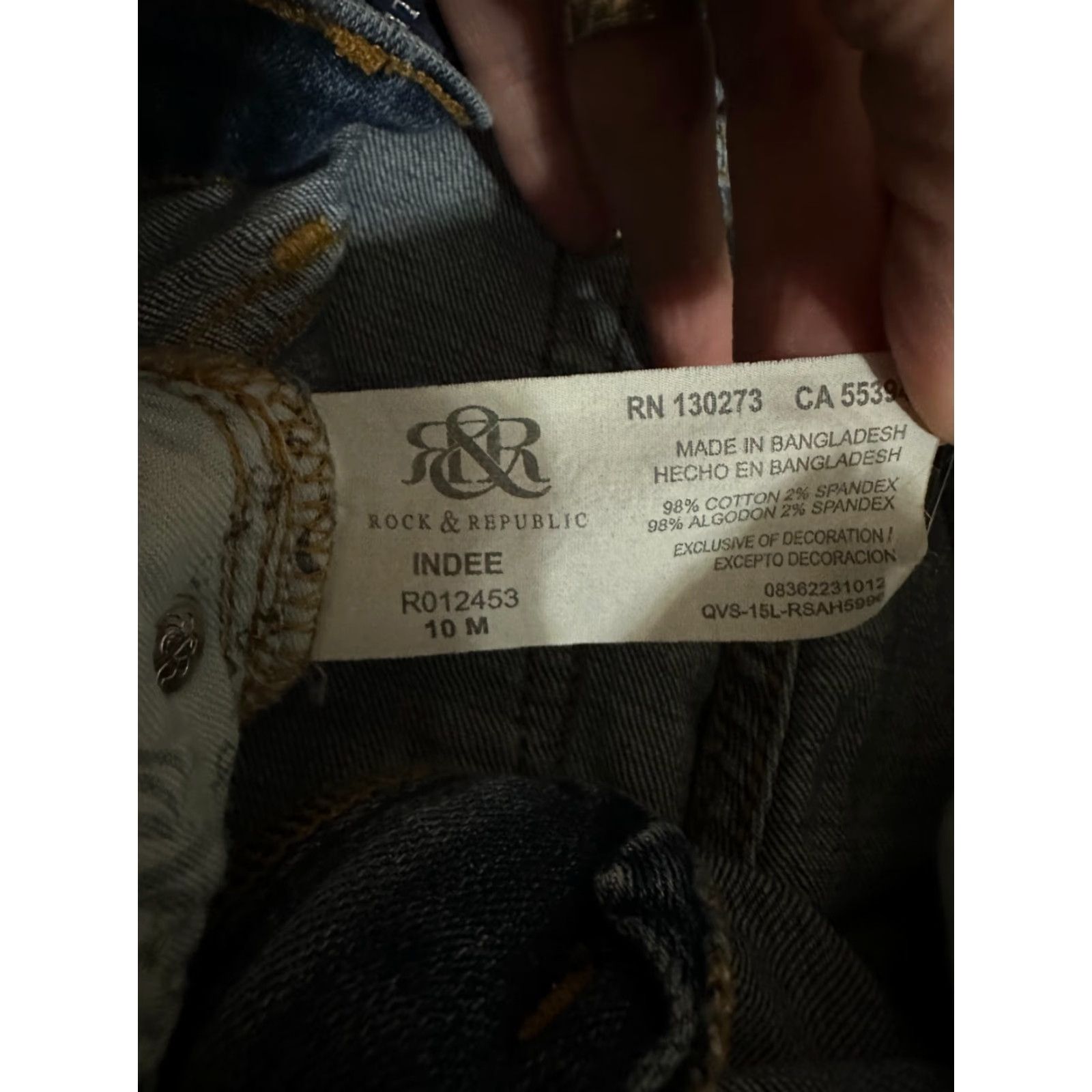 Vintage Rock & Republic Jeans Women's 10M Distressed Thrashed Indee Jeans Pants Size 32" / US 10 / IT 46 - 4 Thumbnail