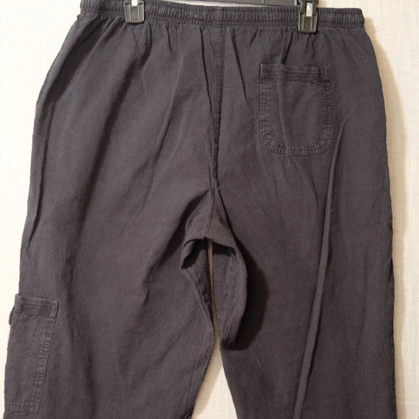 Vintage VINTAGE CLASSIC ELEMENTS Capri Pull On Black 100% Cotton Women's L #H50-31 Size ONE SIZE - 5 Thumbnail