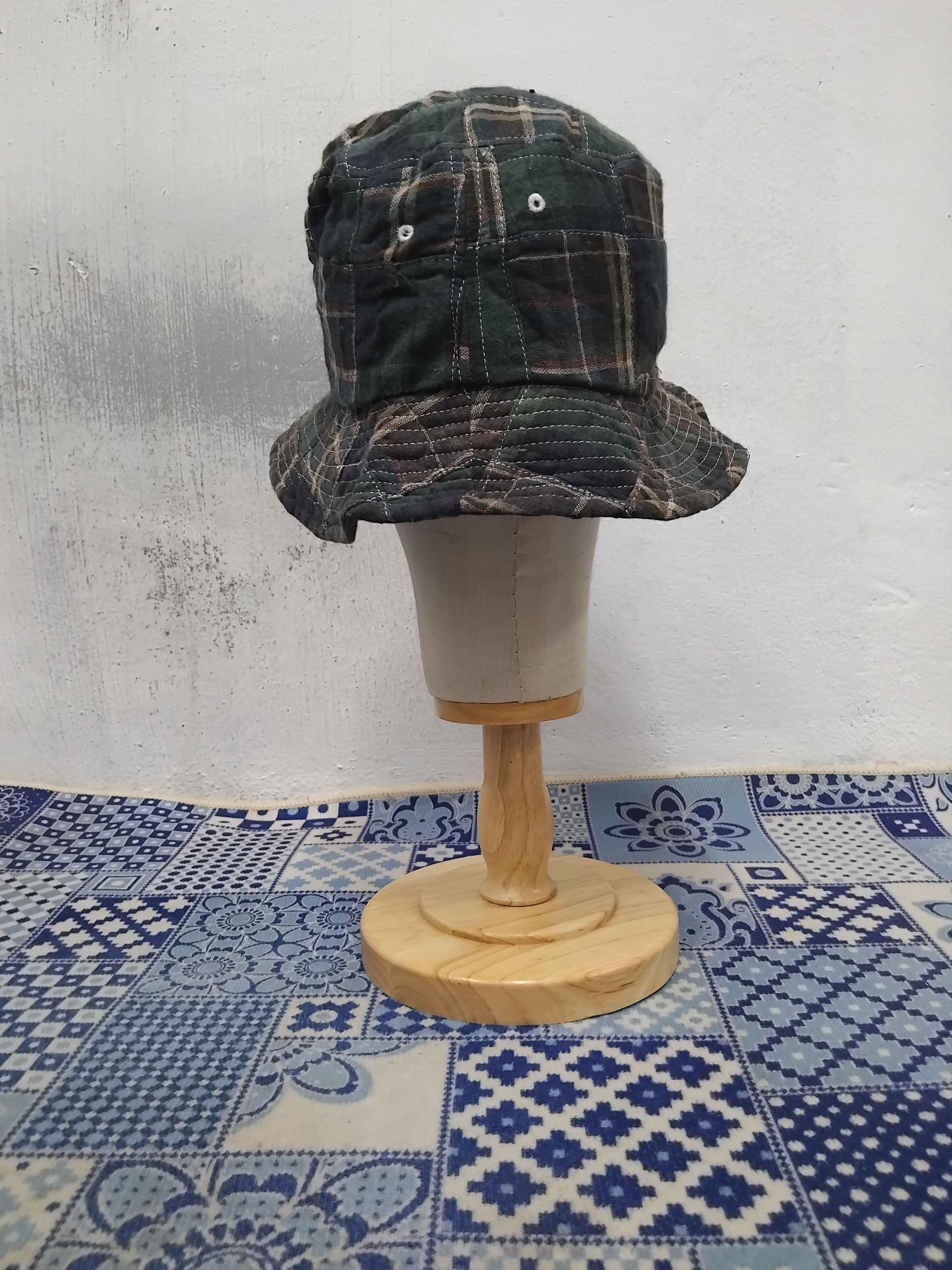 Japanese Brand 💥Exporture patchwork Japanese inspired green hat Size ONE SIZE - 6 Thumbnail