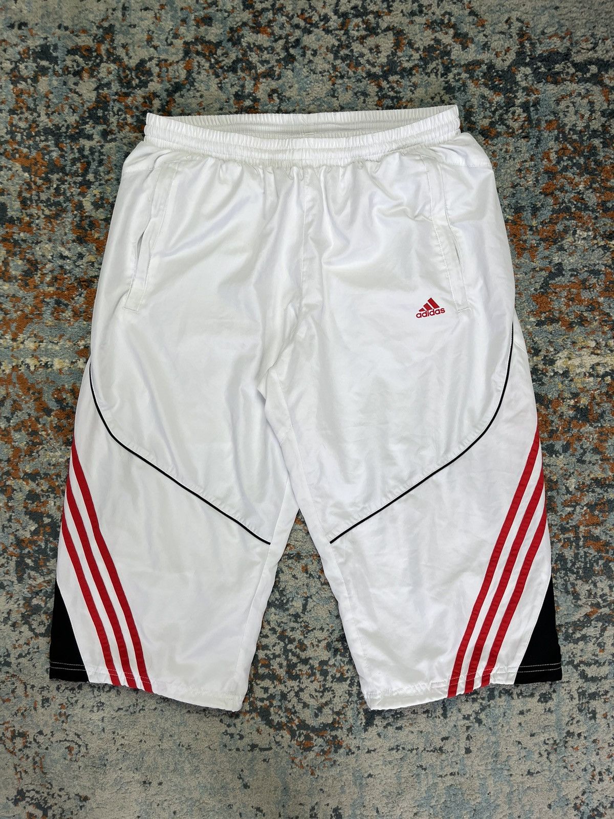 Adidas × Vintage Vintage 00s Adidas 3/4 oversized baggy shorts Adam Sandler Size US 32 / EU 48 - 1 Thumbnail