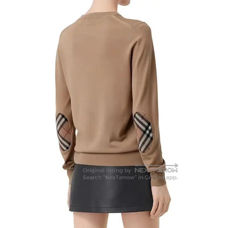 Burberry Burberry Khaki Wool Logo Knit Sweater for Women. Size XS / US 0-2 / IT 36-38 - 7 Thumbnail