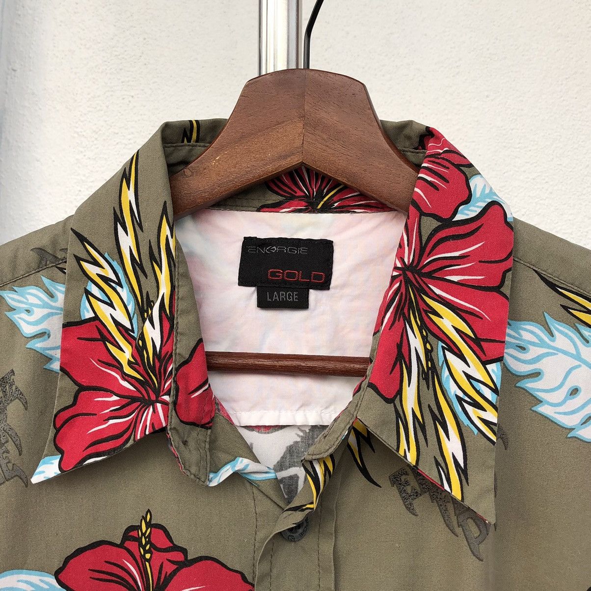 Energie Energie Gold hibiscus🌺 Rock&Roll Wold Tour 1983 Short Sleeve Size US M / EU 48-50 / 2 - 12 Thumbnail