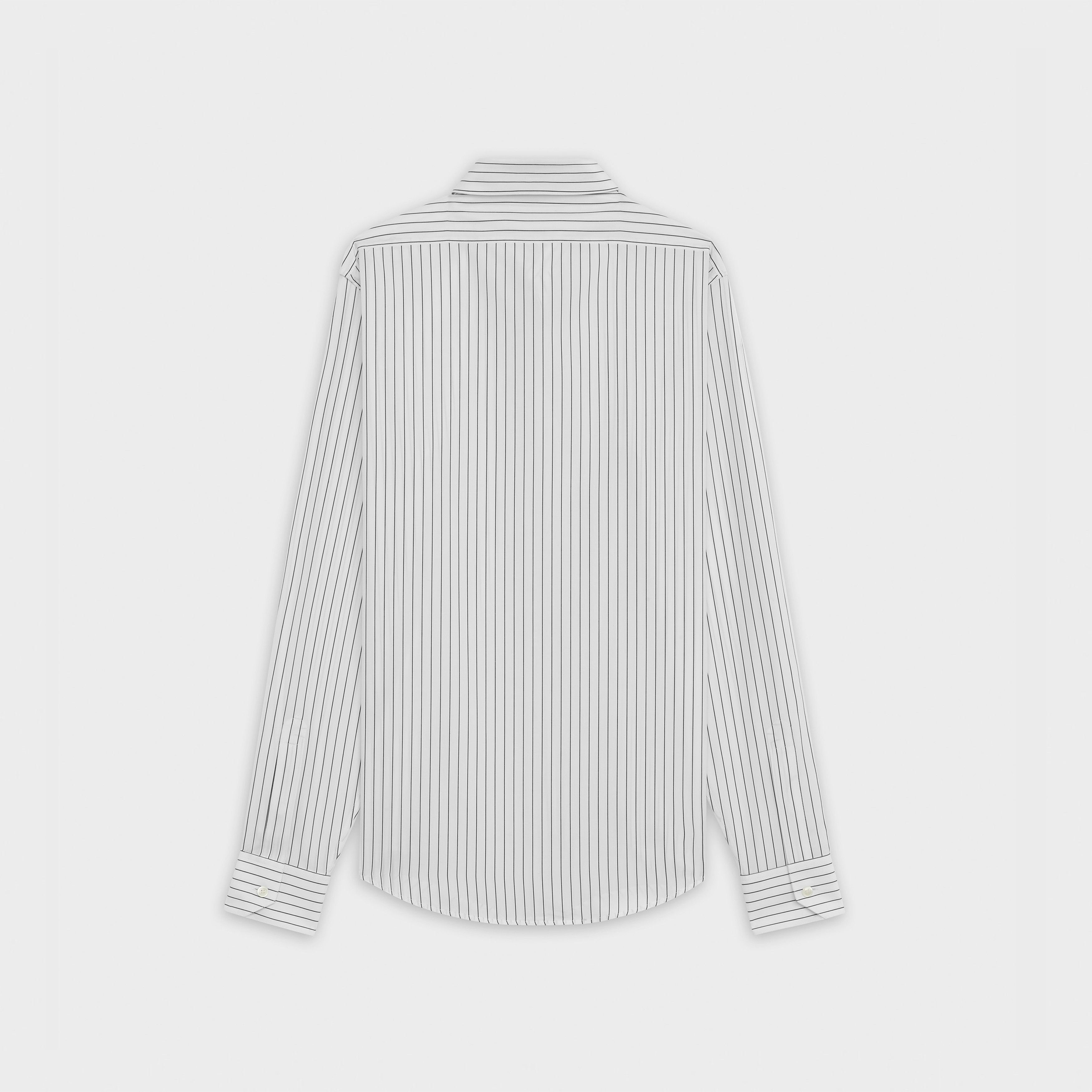 Celine o1w1db11124 Striped Poplin Classic Shirt Size US XL / EU 56 / 4 - 2 Thumbnail