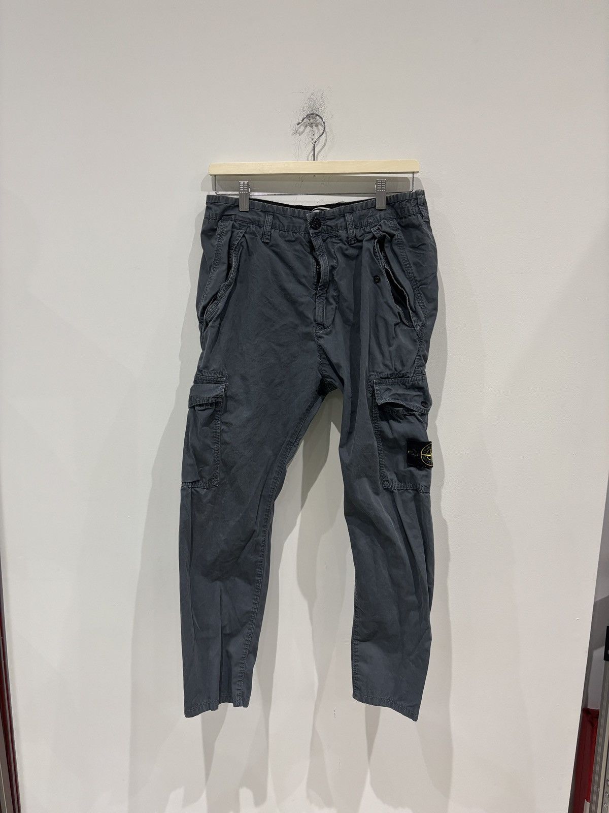 Stone Island Stone Island Wash Grey Cargo Pants Size: 31 Size US 31 - 1 Thumbnail