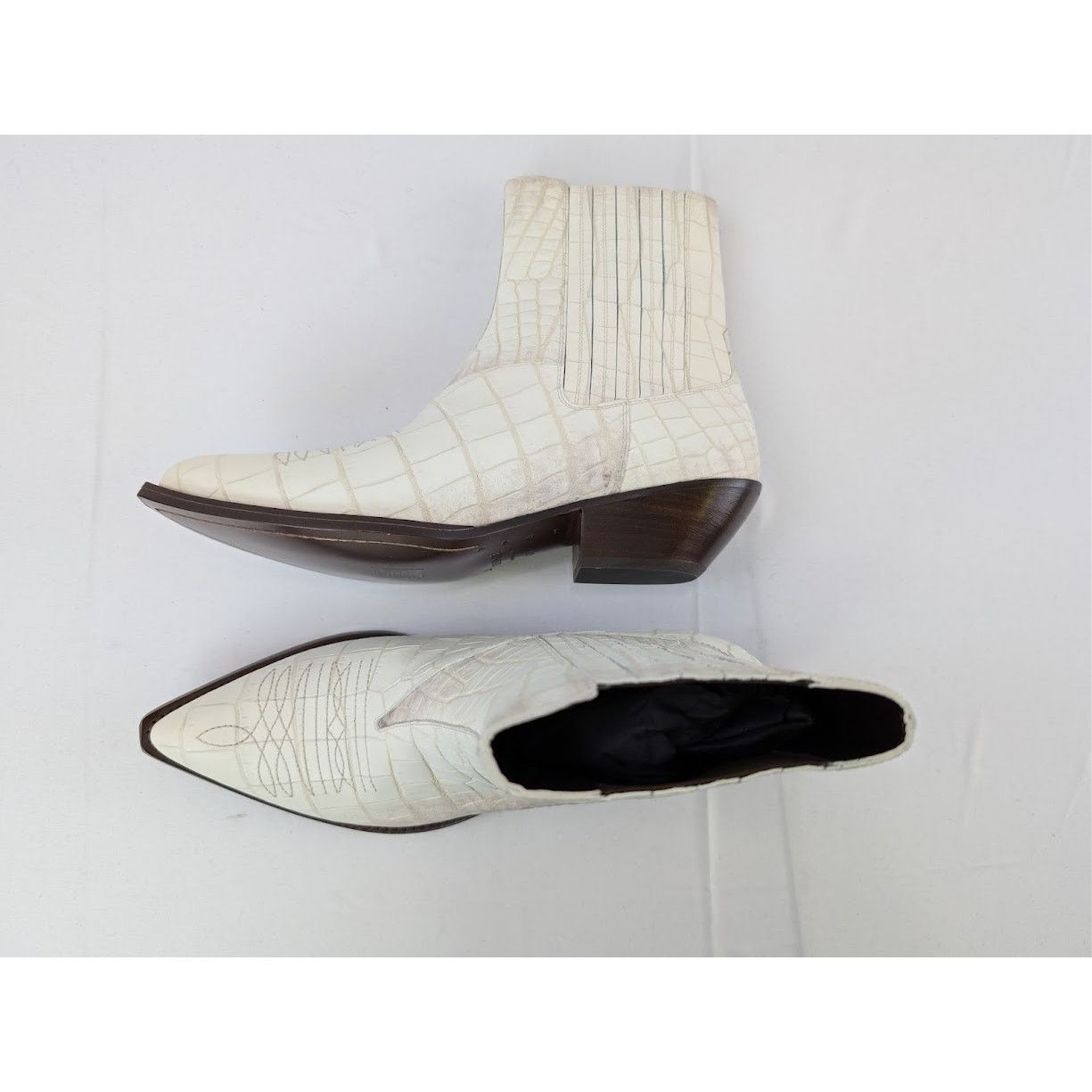 Celine o1rshd1 Leon Chelsea Boots in White Size US 9 / EU 42 - 1 Thumbnail
