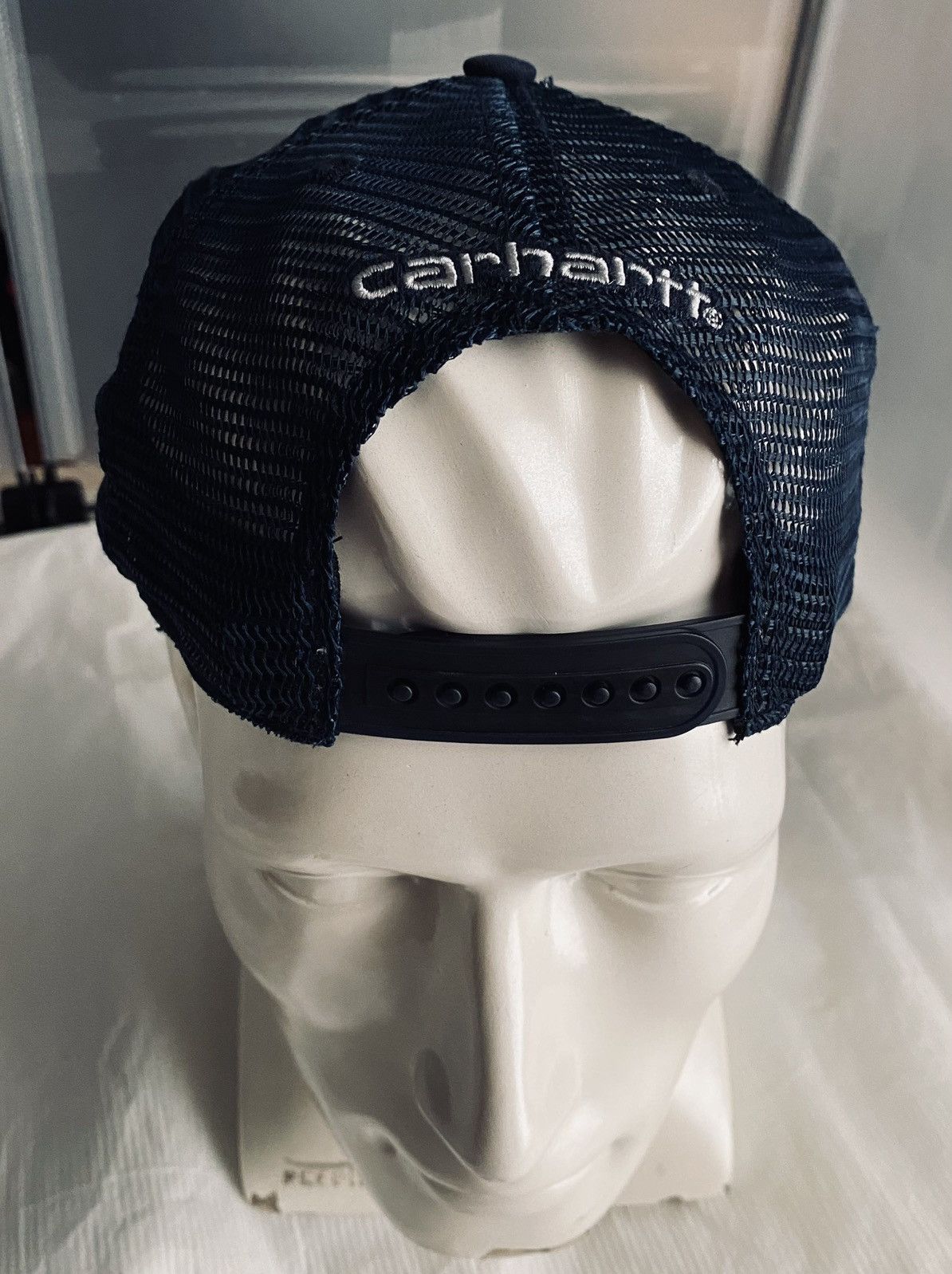 Carhartt Carhartt blue unstructured mesh trucker cap front logo patch Size ONE SIZE - 7 Thumbnail