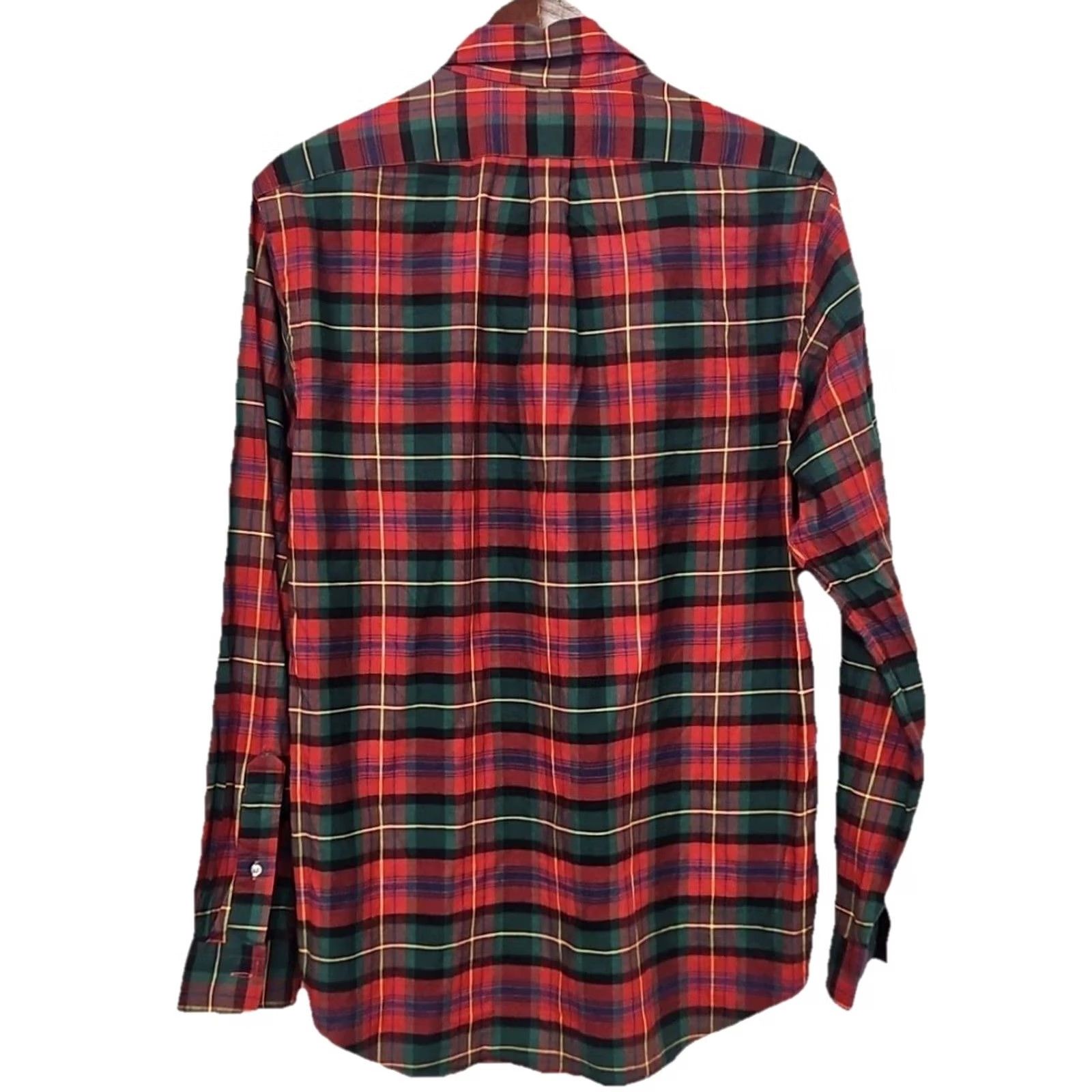 Ralph Lauren Ralph Lauren Button-Down Shirt LG Red Green Plaid Classic Fit Men’s Cotton Multicolor Long Sleeve Casual Business Travel Easy Care Size US L / EU 52-54 / 3 - 5 Thumbnail