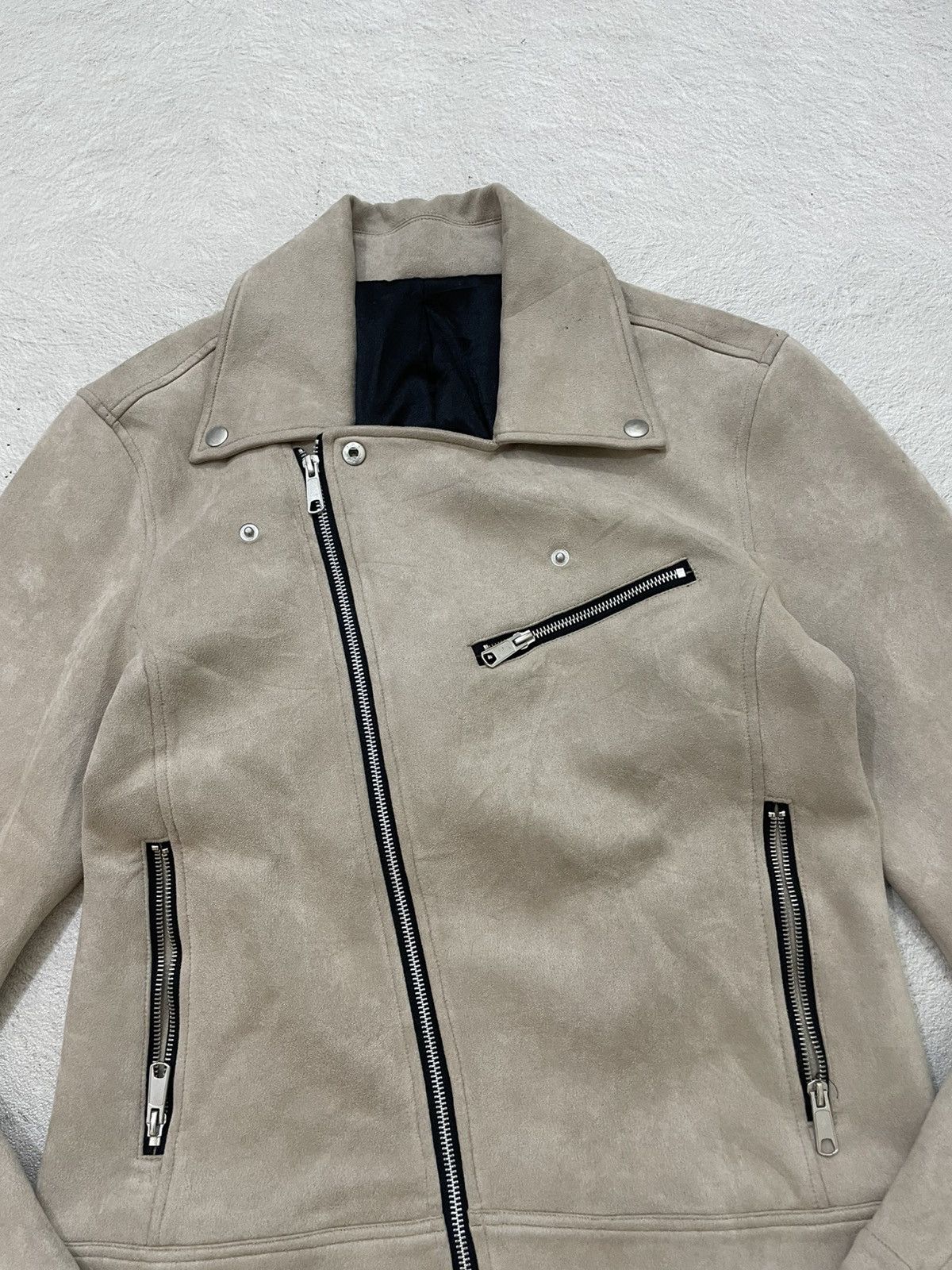 Japanese Brand 00s Japan Jacket Shearling Collar Asymmetrical Zip Vkei Y2K Size US M / EU 48-50 / 2 - 3 Thumbnail