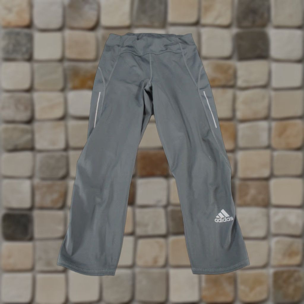 Adidas Adidas Leggings Women's Small Gray Cropped Athletic Running Activewear S Womens Size 28" / US 6 / IT 42 - 1 Thumbnail