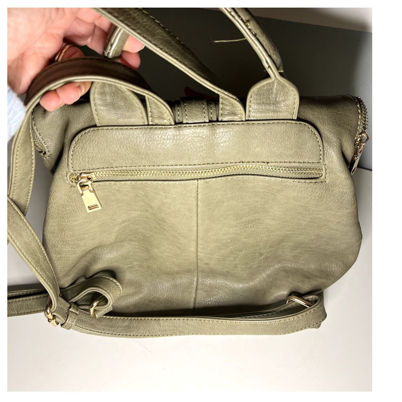 Other Miztique The Diana Vegan Olive Leather Backpack Size ONE SIZE - 6 Thumbnail