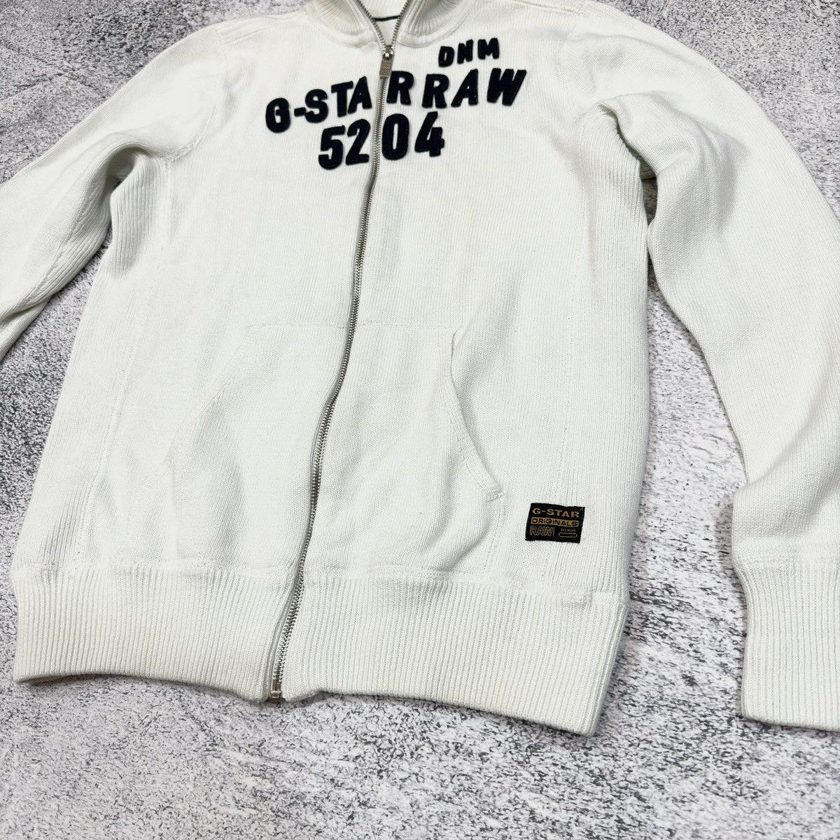 Designer × G-Star G-Star Mens White Robert Vest Knit l/s zip sweater S size Size US S / EU 44-46 / 1 - 3 Thumbnail