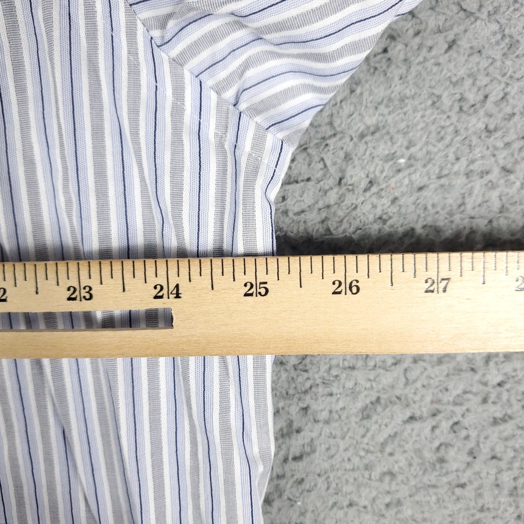 Vintage Jhane Barnes Blue Gray Stripe Slim Fit Button Up Shirt 2XL Mens Size US XXL / EU 58 / 5 - 5 Thumbnail