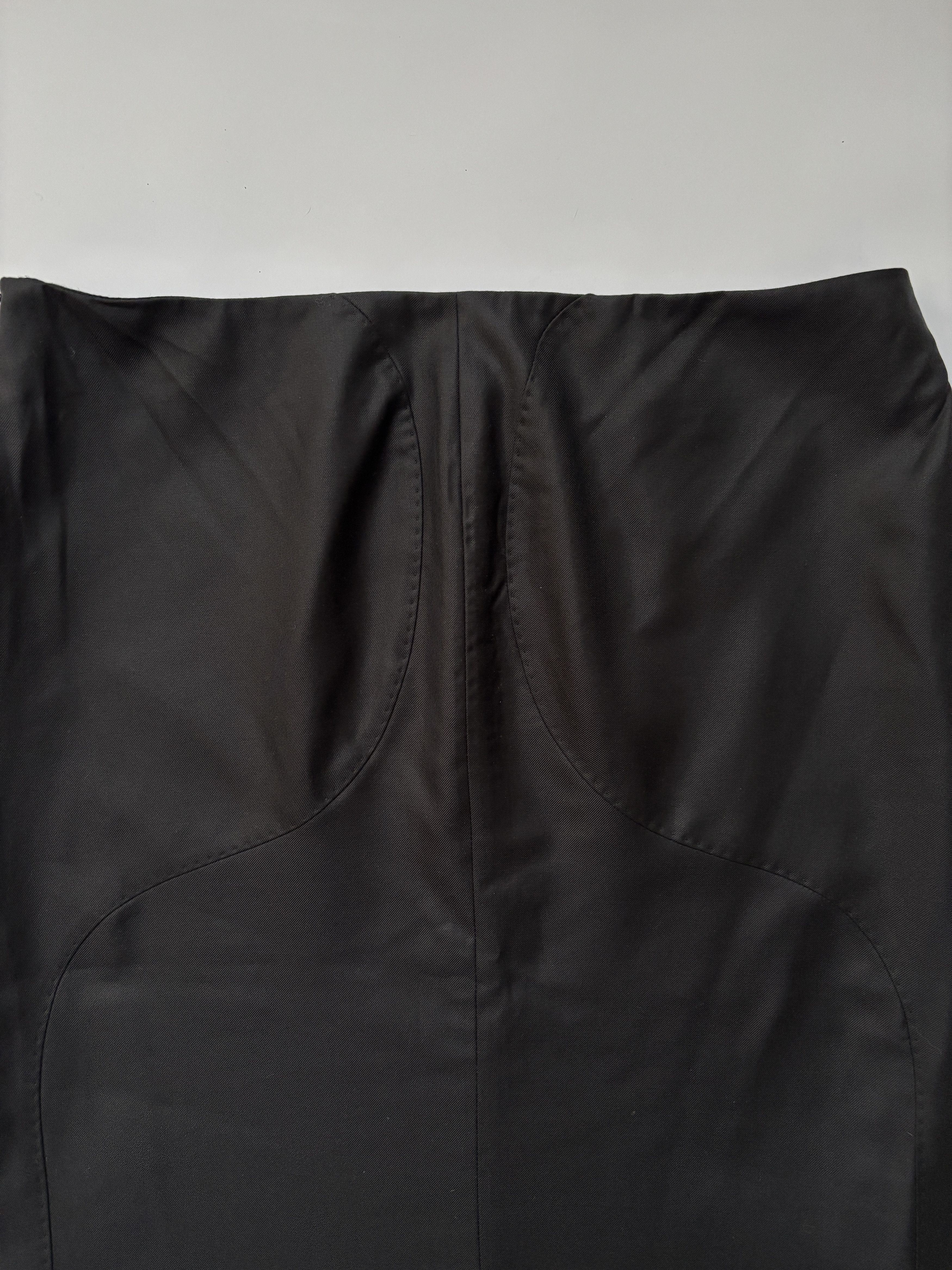 Alexander McQueen ⚡️QUICK SALE⚡️2003 Alexander McQueen Black Satin Skirt Size 28" / US 6 / IT 42 - 3 Thumbnail