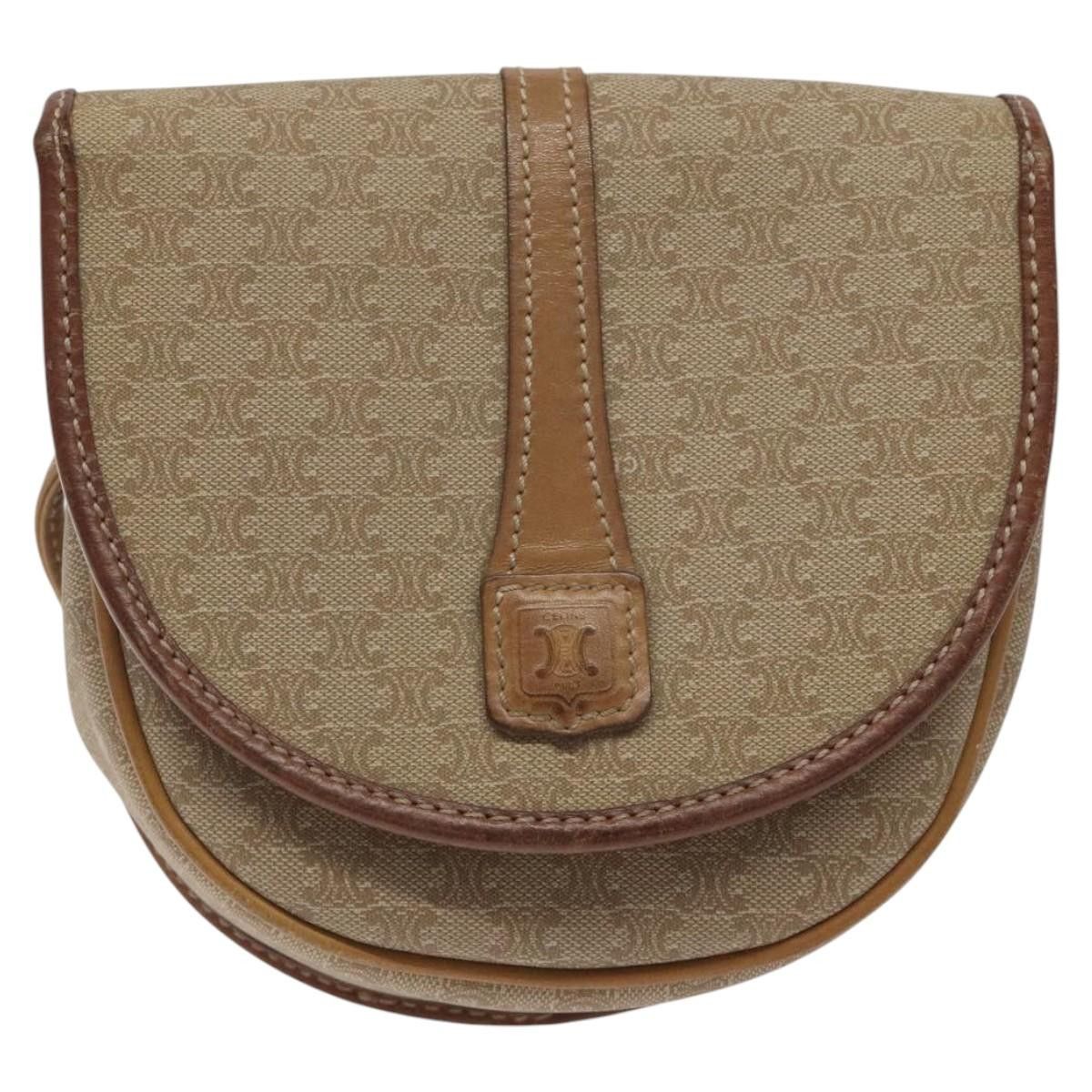 Celine CELINE Macadam Canvas Shoulder Bag Pvc Beige Gold Size ONE SIZE - 2 Thumbnail