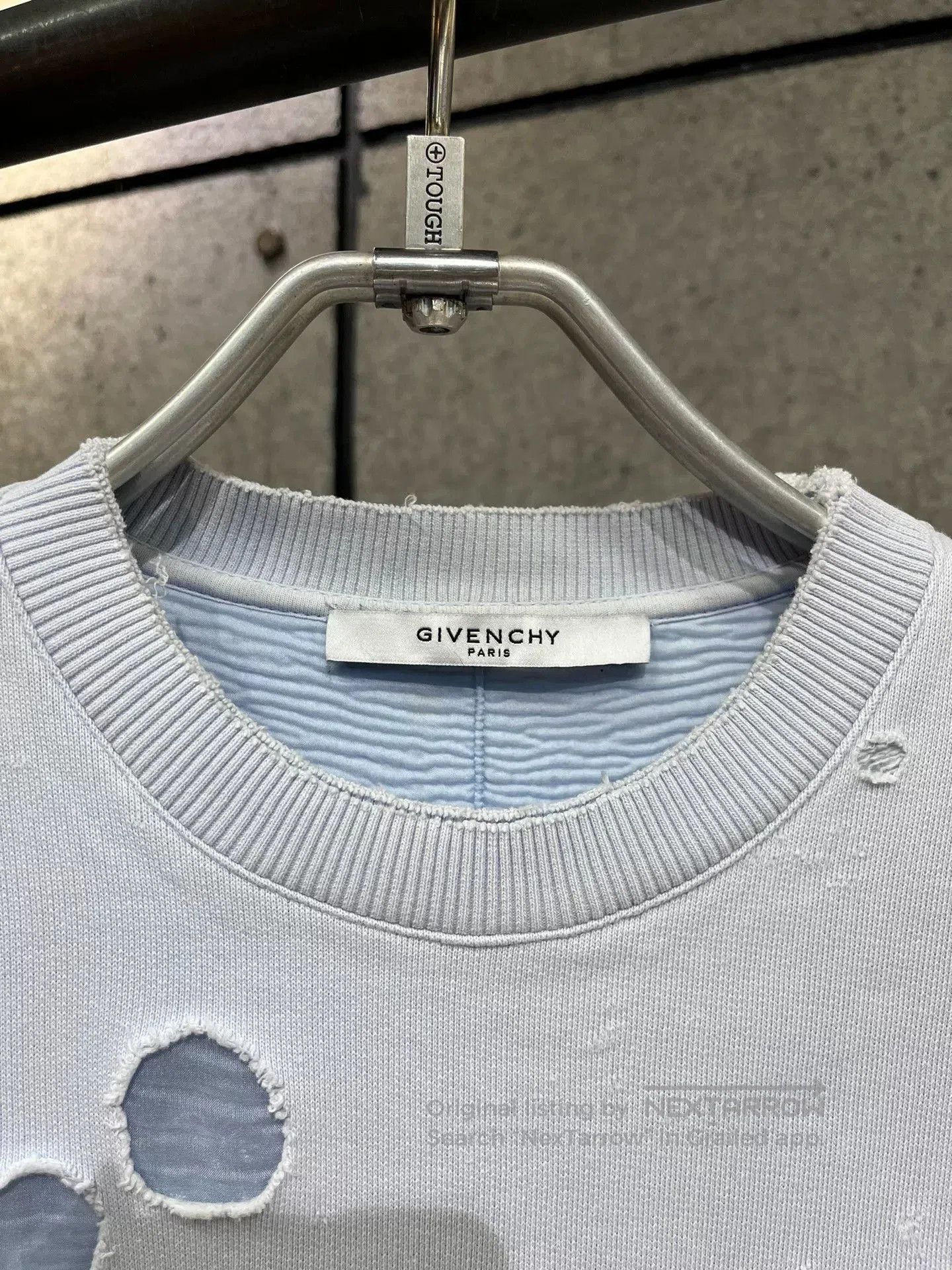 Givenchy Givenchy Blue Distressed Sweatshirt XS. Size US XS / EU 42 / 0 - 2 Thumbnail