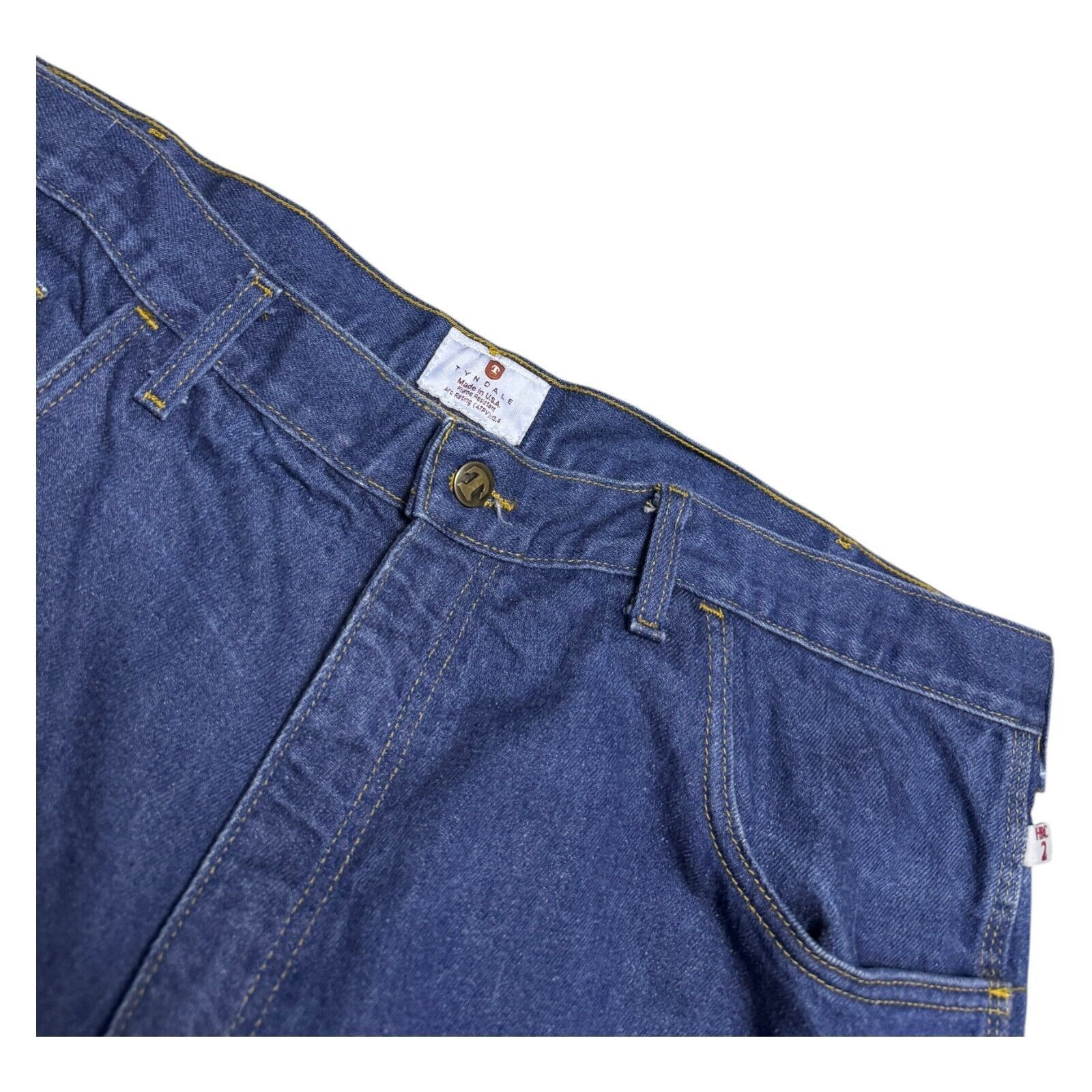 Designer TYNDALE FR Flame Resistant Blue Work Denim Pants Jeans 42x28 Size US 42 / EU 58 - 3 Thumbnail