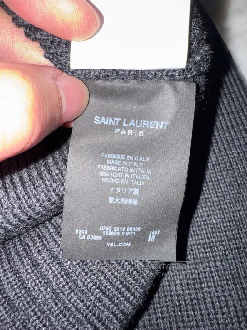 Saint Laurent Paris Saint Laurent Paris Original Sheepskin Patched Men's Sweat Size US M / EU 48-50 / 2 - 4 Thumbnail